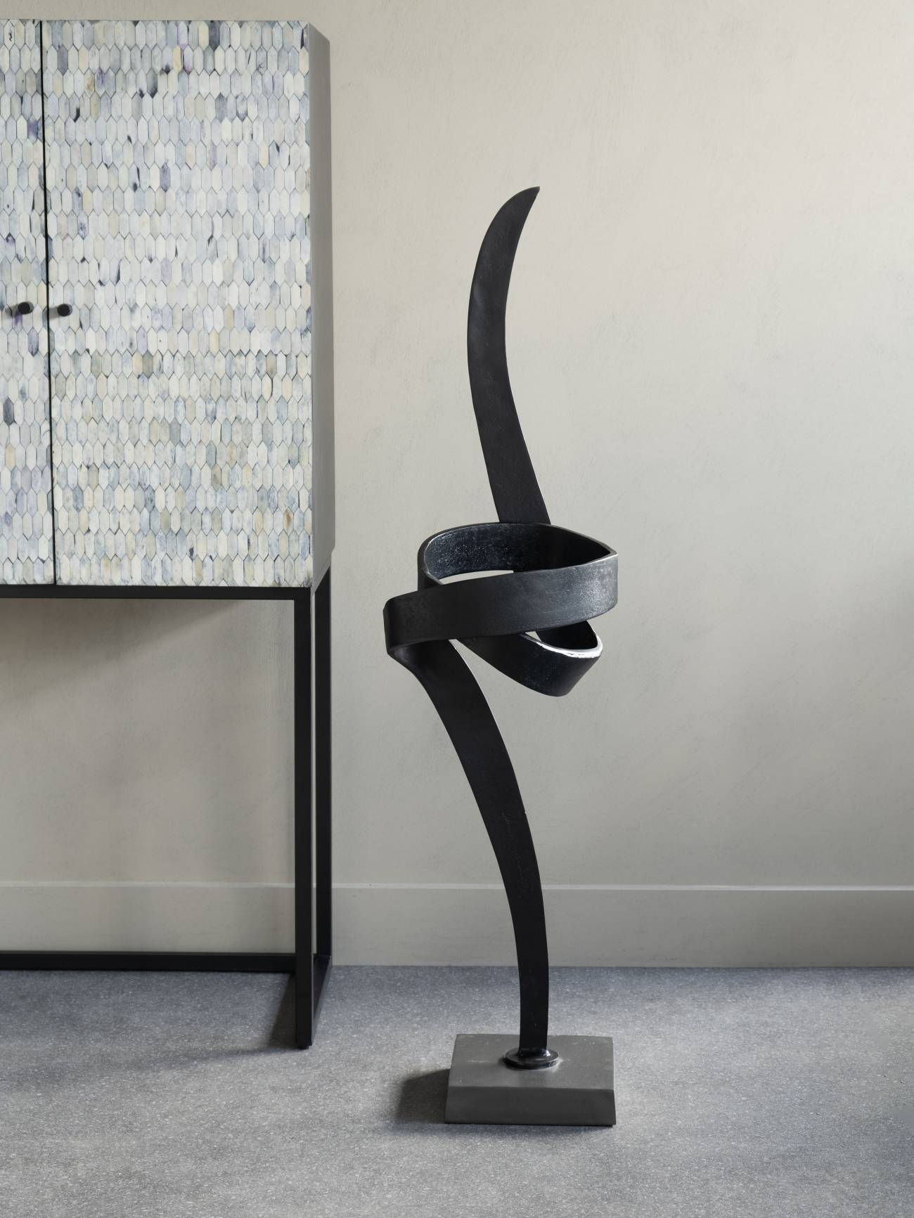 Joshua Textured Brass Floor Standing XL Sculpture