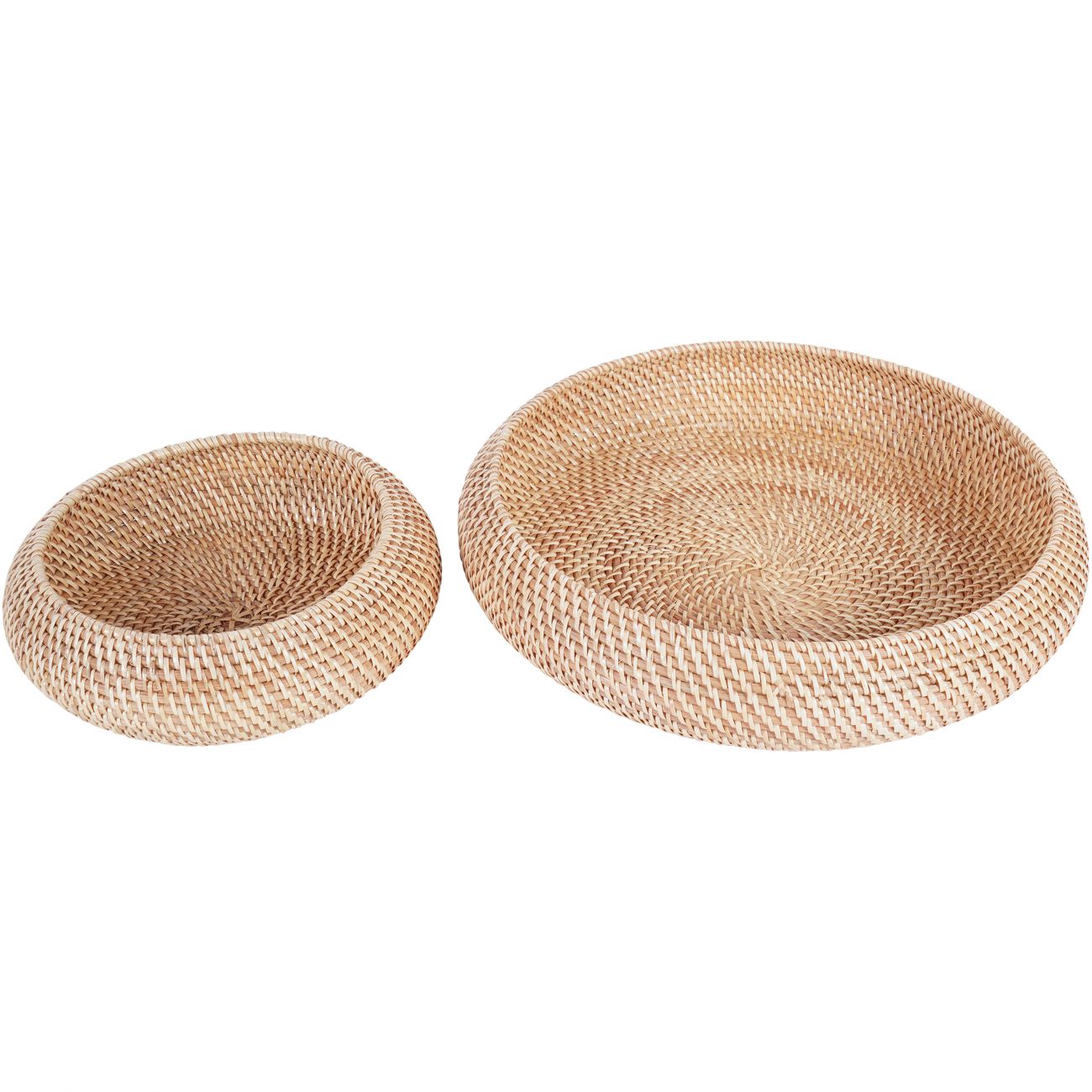 Set of 2 Halong Circular Rattan Baskets