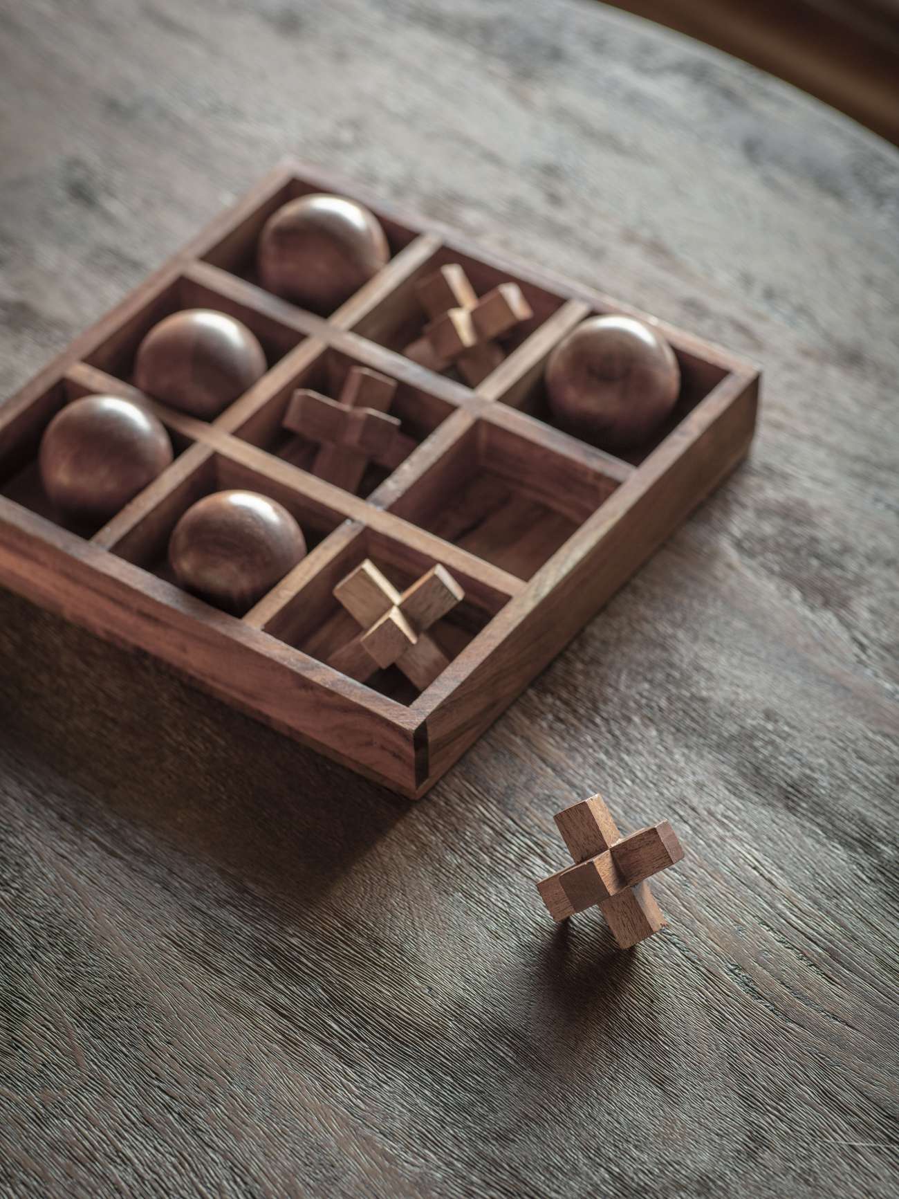 Solid Wood Noughts & Crosses Game - CLEARANCE