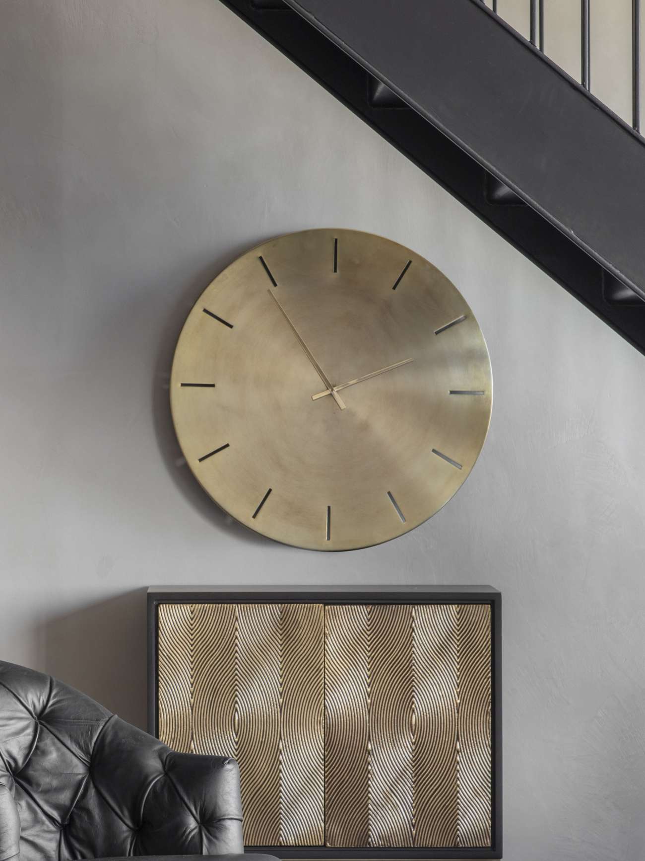 Santa Cruz Gold Metal Wall Clock lifestyle