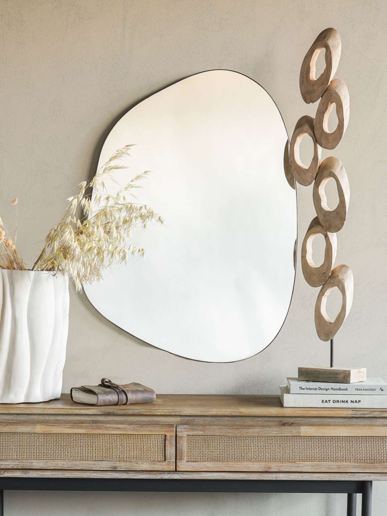 Sabina Abstract Vintage Bronze Wall Mirror | Medium