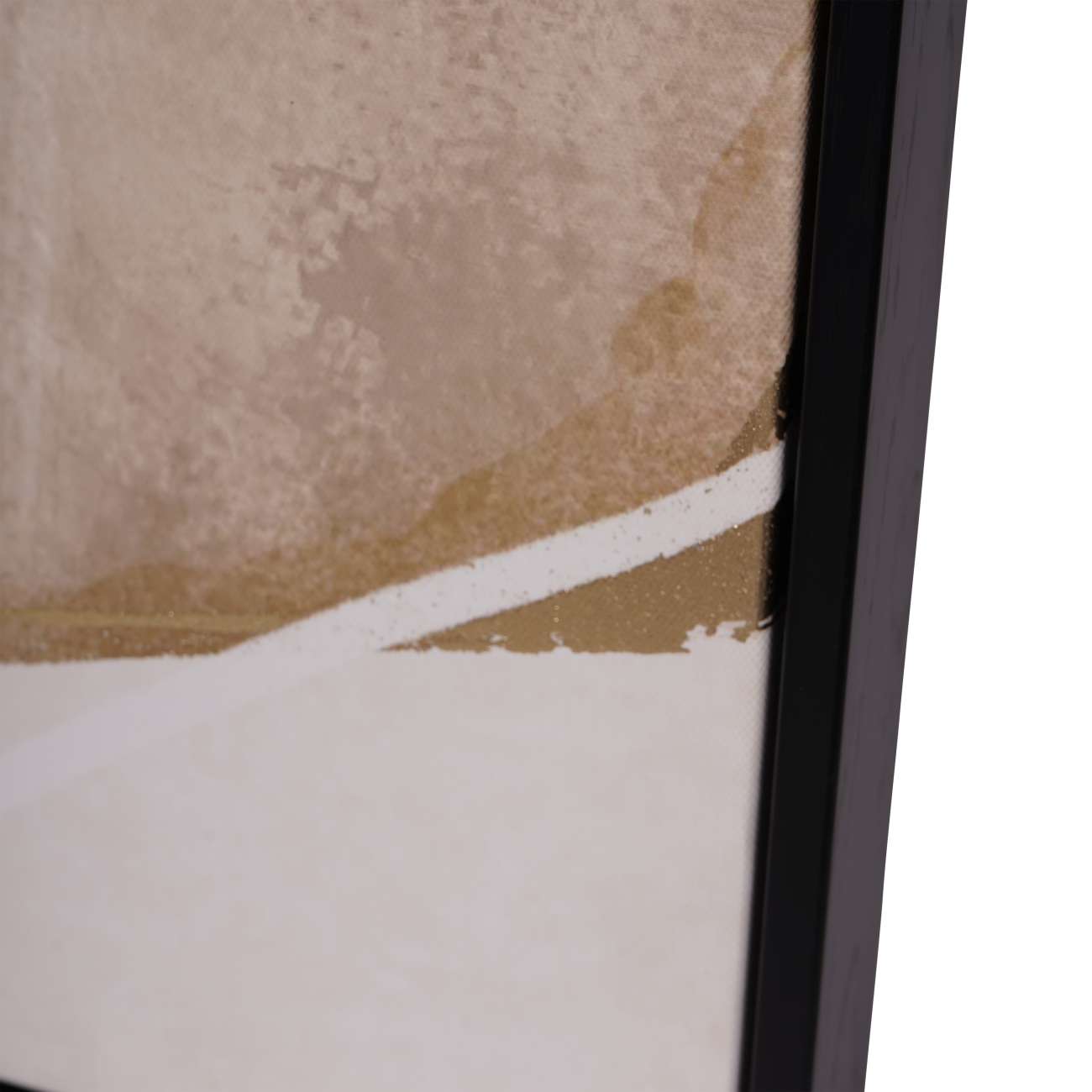 Framed Abstract Taupe Gold Canvas Wall Art