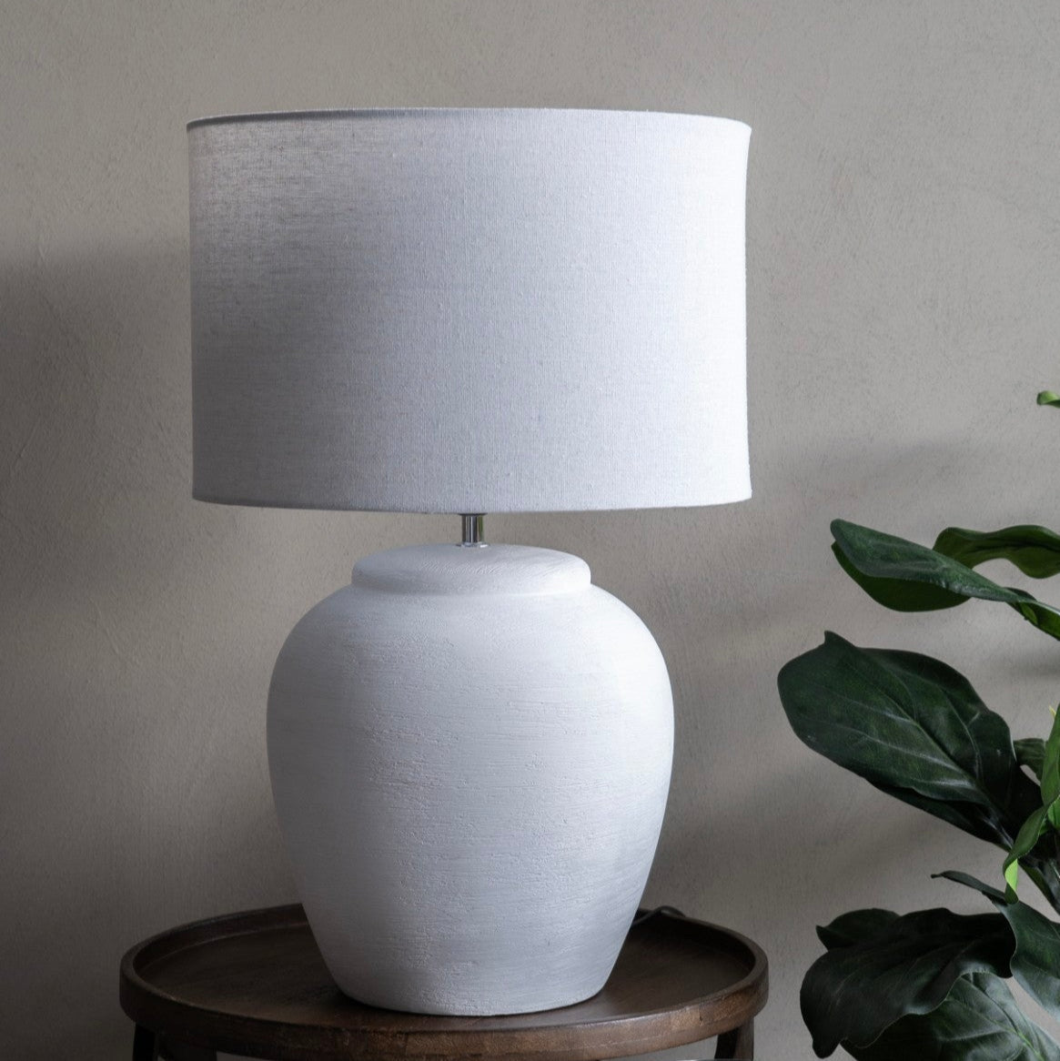 Rhodes White Ceramic Table Lamp Large