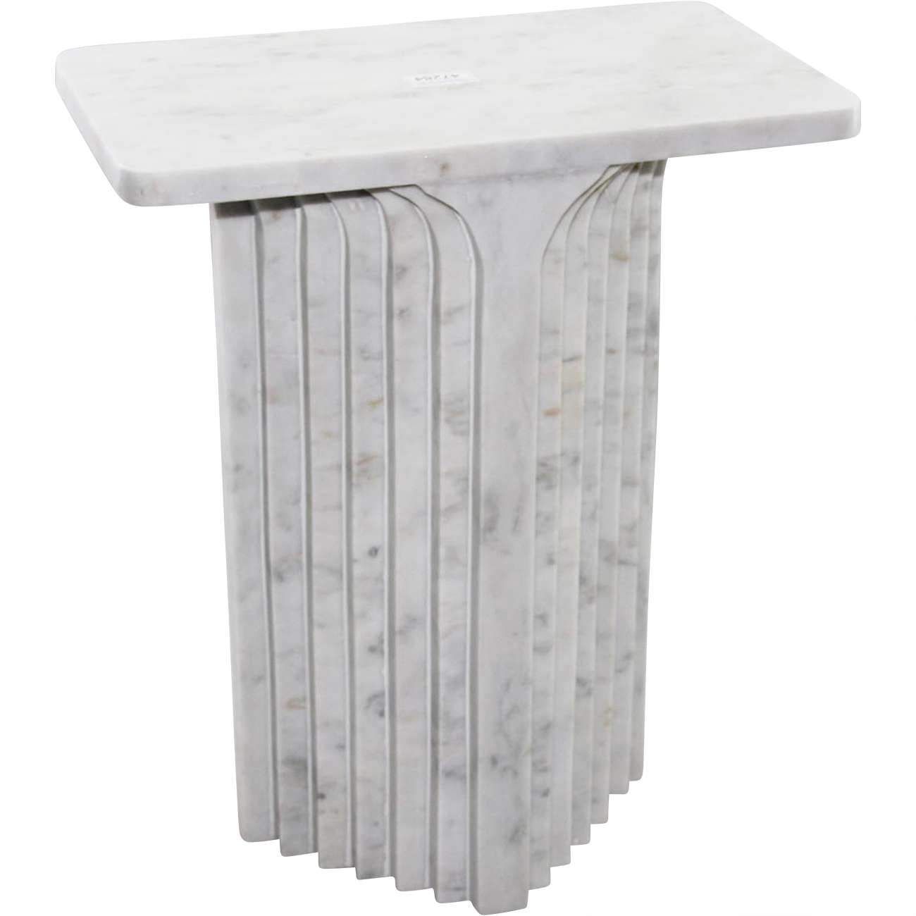 Ravello White Marble Side Table