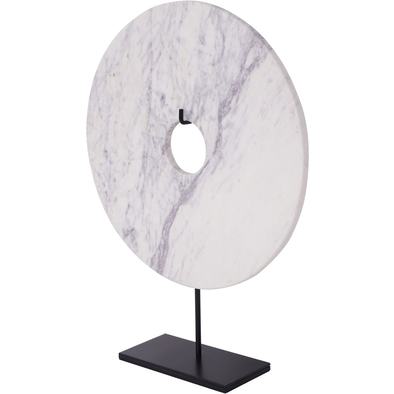Castello White Marble Disc Ornament