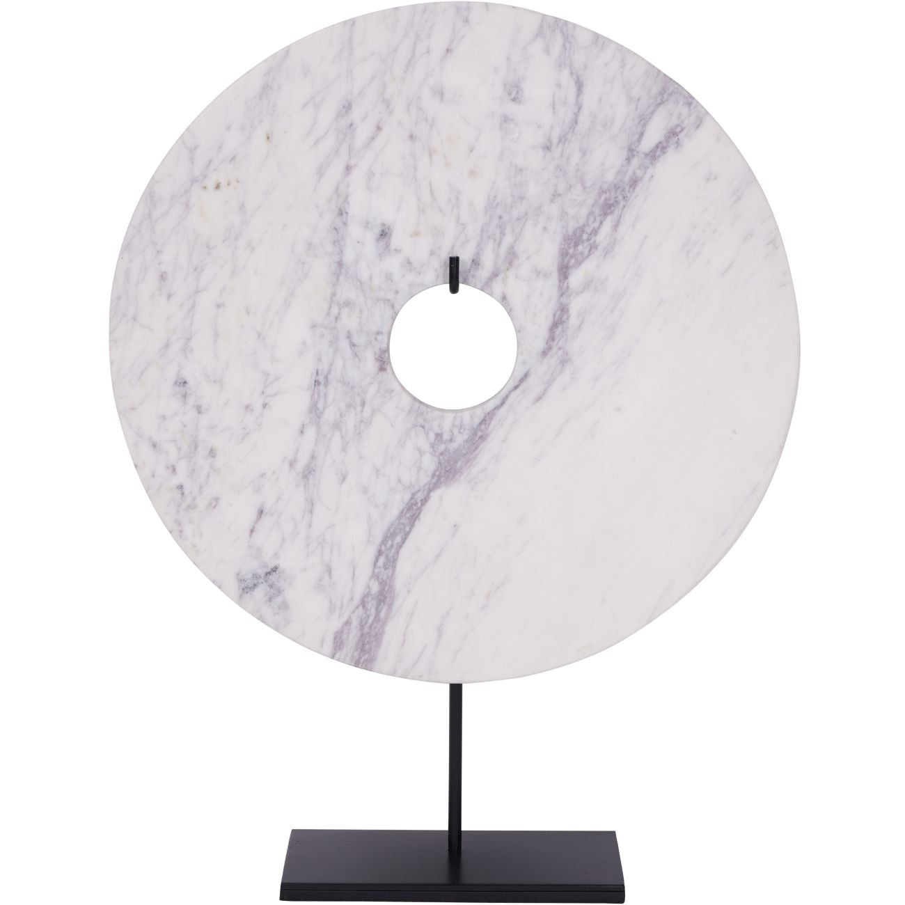 Castello White Marble Disc Ornament