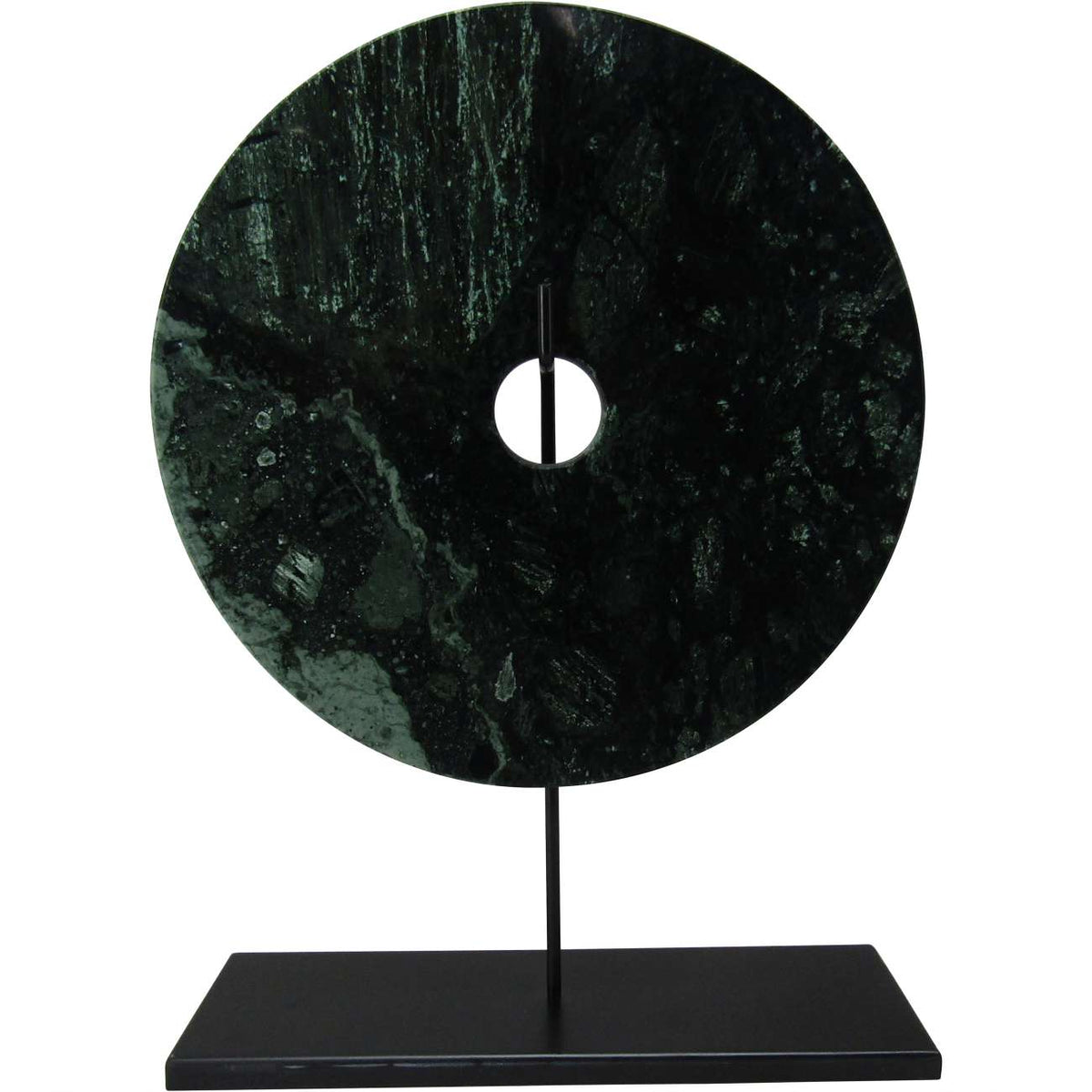 Castello Black & Green Marble Disc Ornmanent