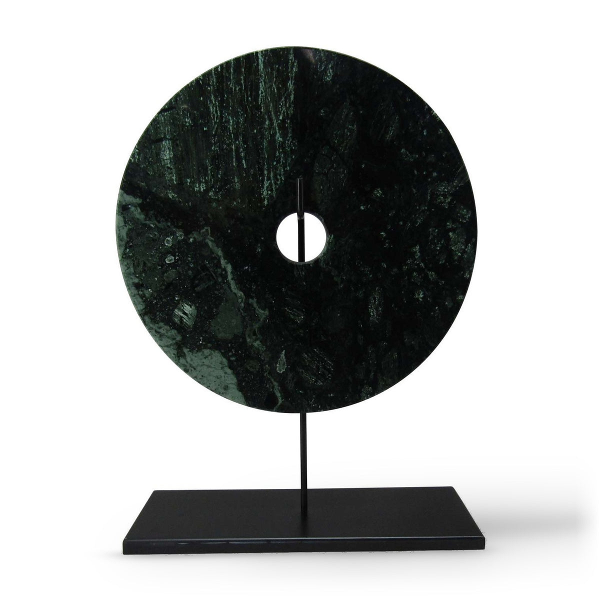 Castello Black & Green Marble Disc Ornmanent