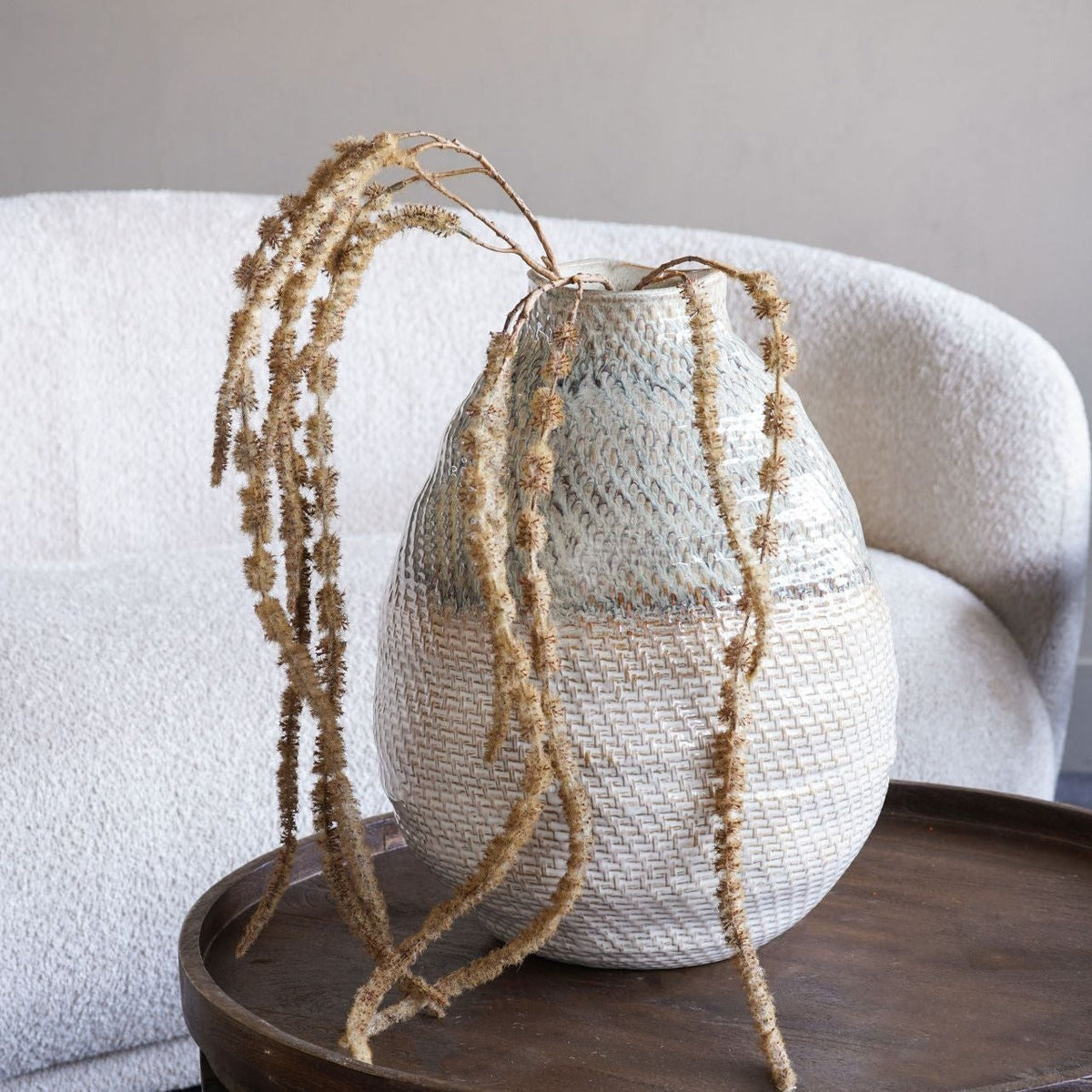 Ceramic Woven Ombre Vase | Extra Large