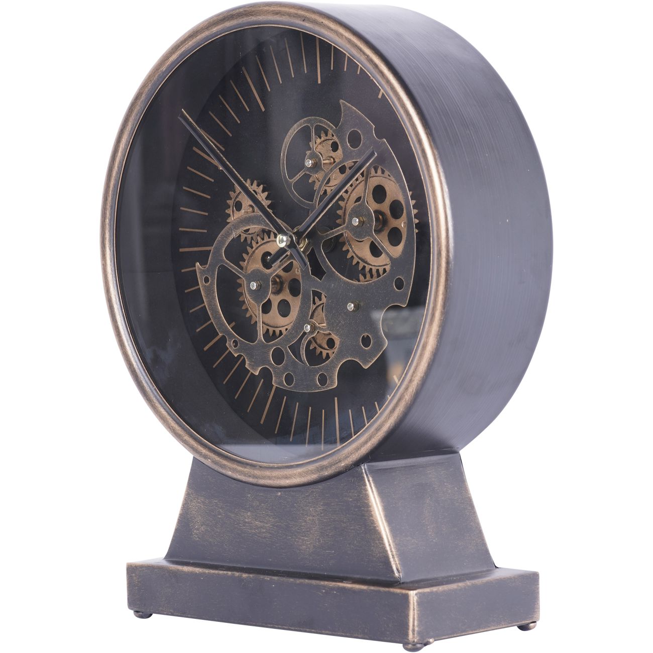 Palladium Antique Bronze Moving Dials Mantel Clock