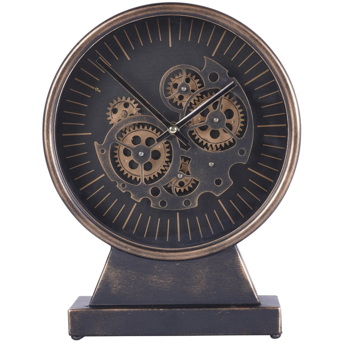Palladium Antique Bronze Moving Dials Mantel Clock