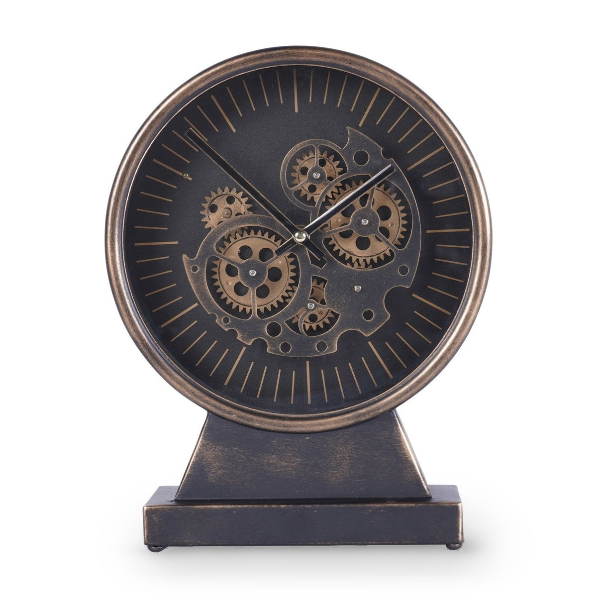 Palladium Antique Bronze Moving Dials Mantel Clock