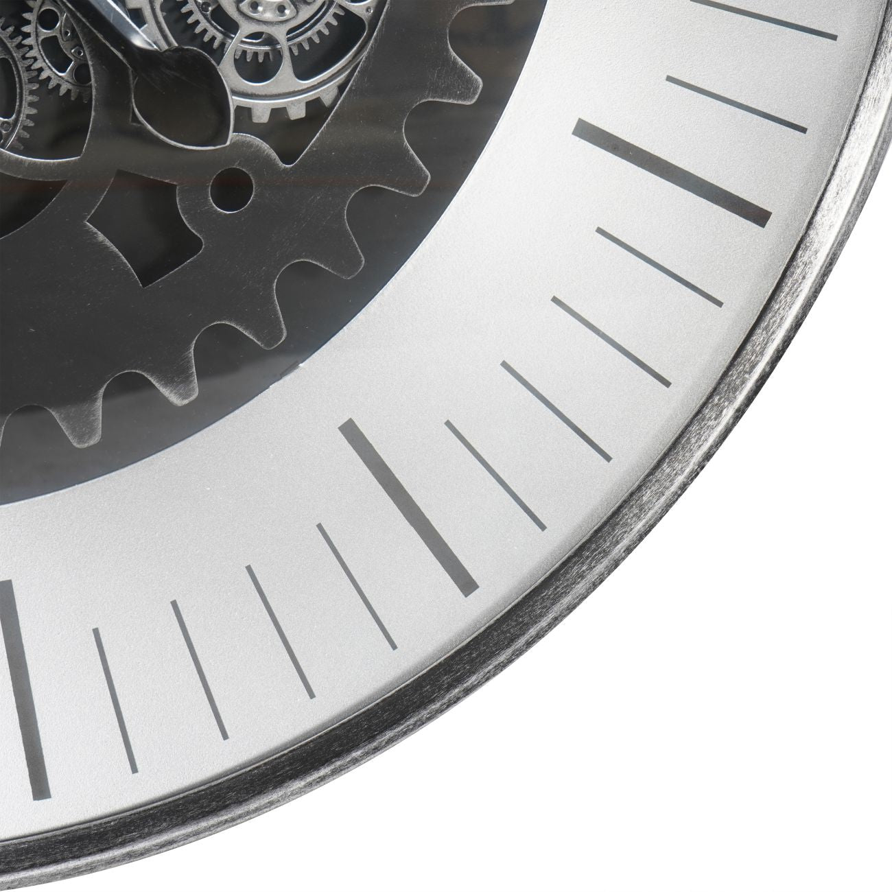 Palladium Black & Nickel Moving Dials Wall Clock Medium