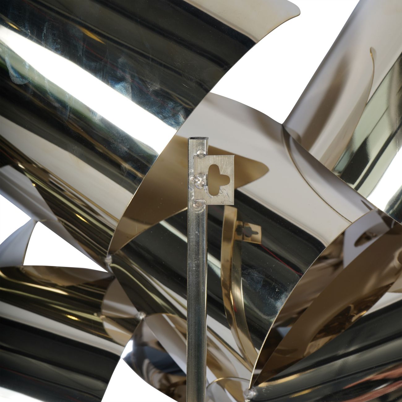 Champagne Gold Stainless Steel Abstract Wall Art