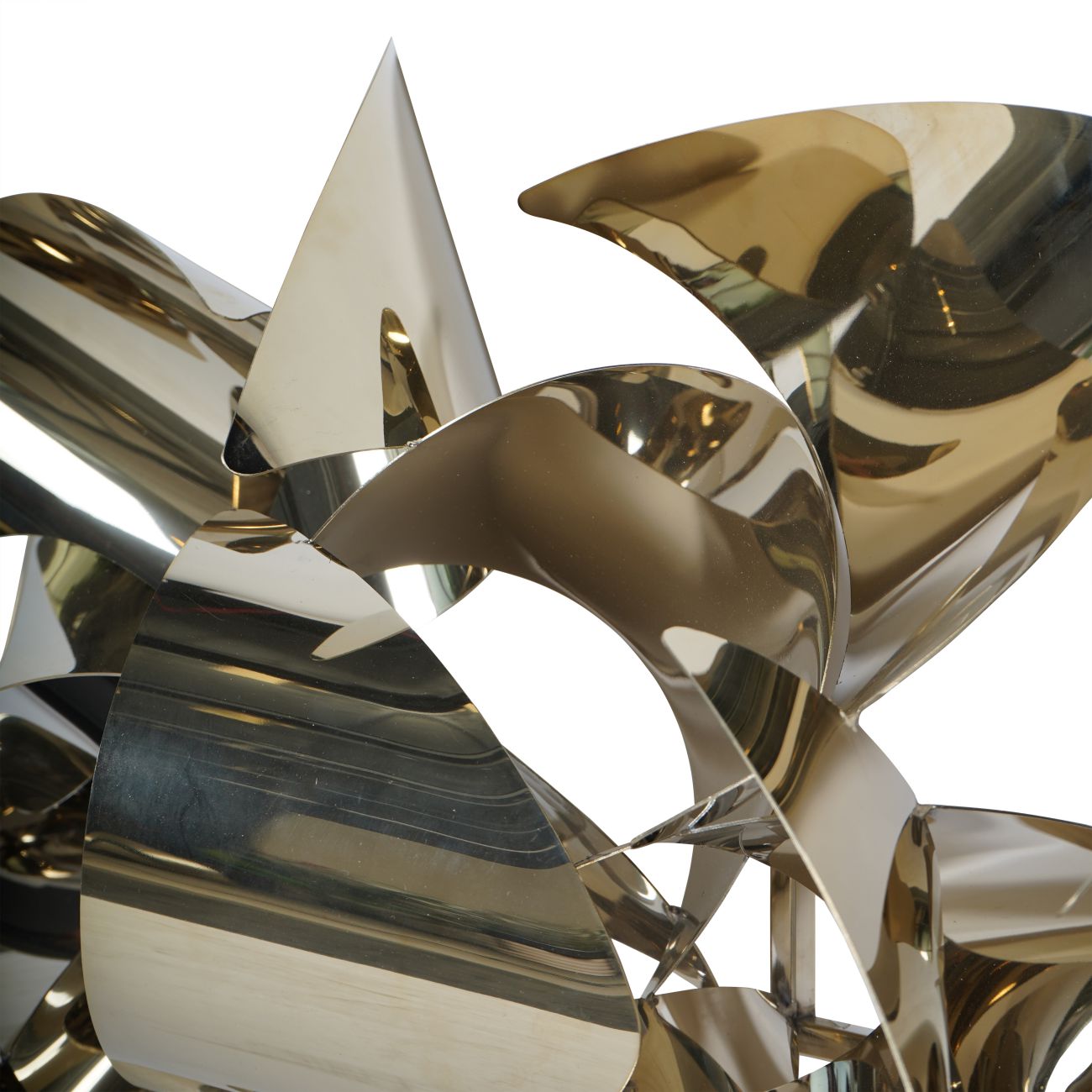 Champagne Gold Stainless Steel Abstract Wall Art