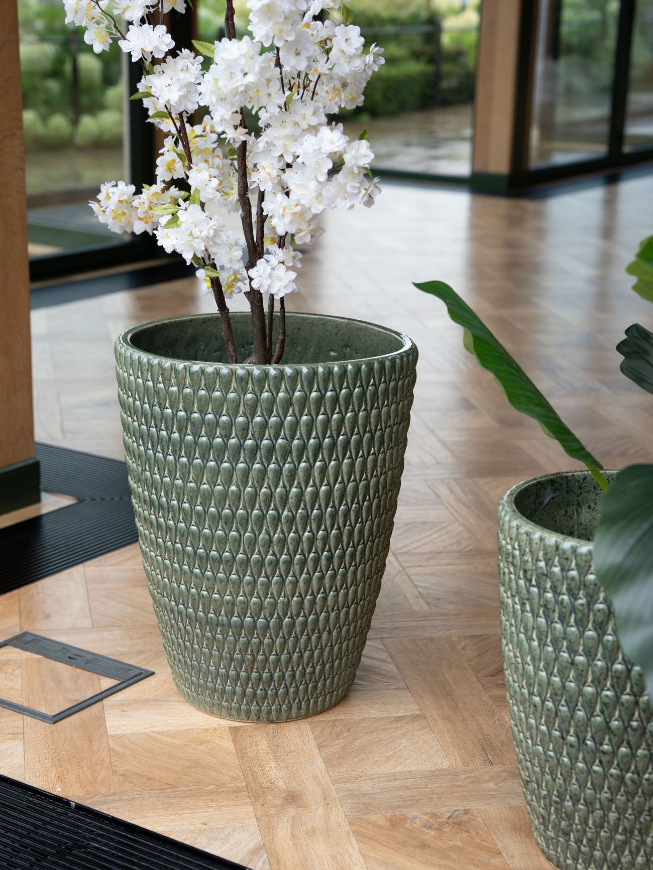 Mediterranean Reactive Glaze Ceramic Planter Planter XL