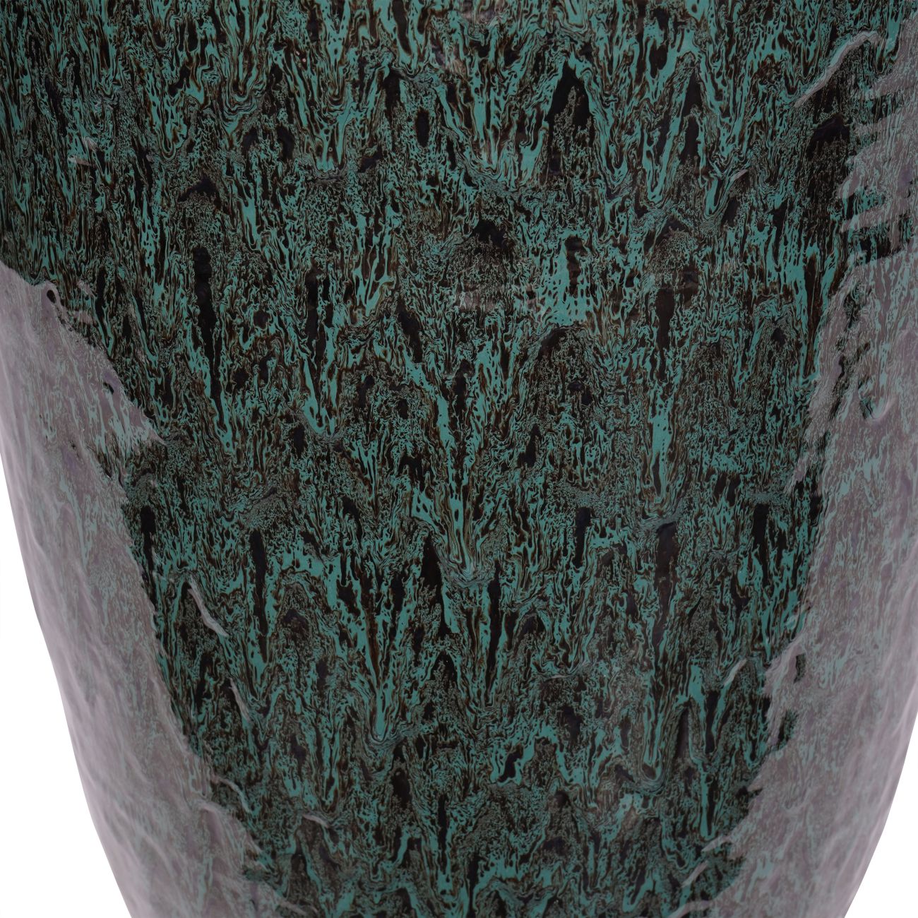 Mederno Reactive Glaze Ceramic Tall Green Planter 90cm Large