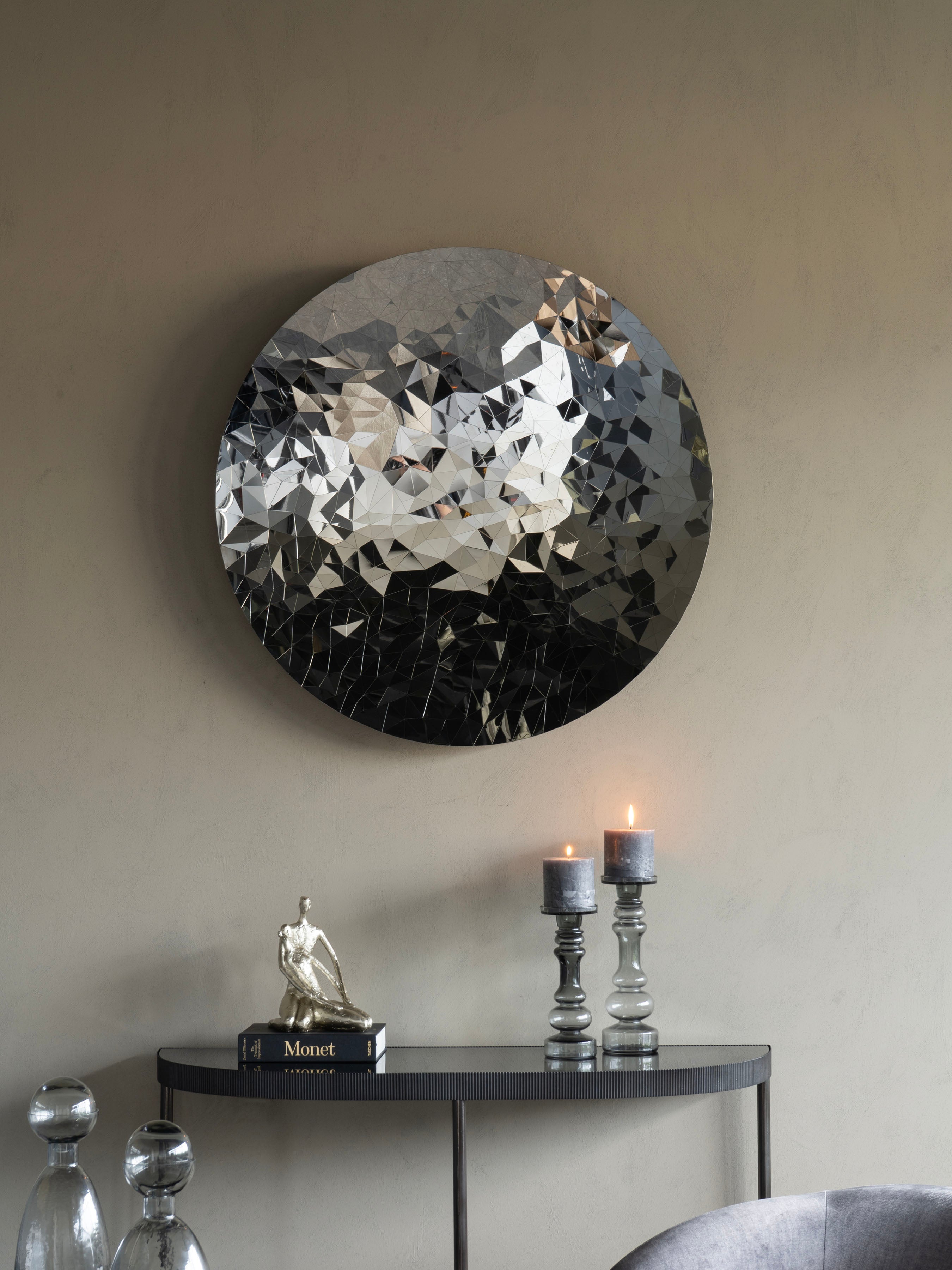 Vitrum Smoked Glass Candle Holder | Extra Large