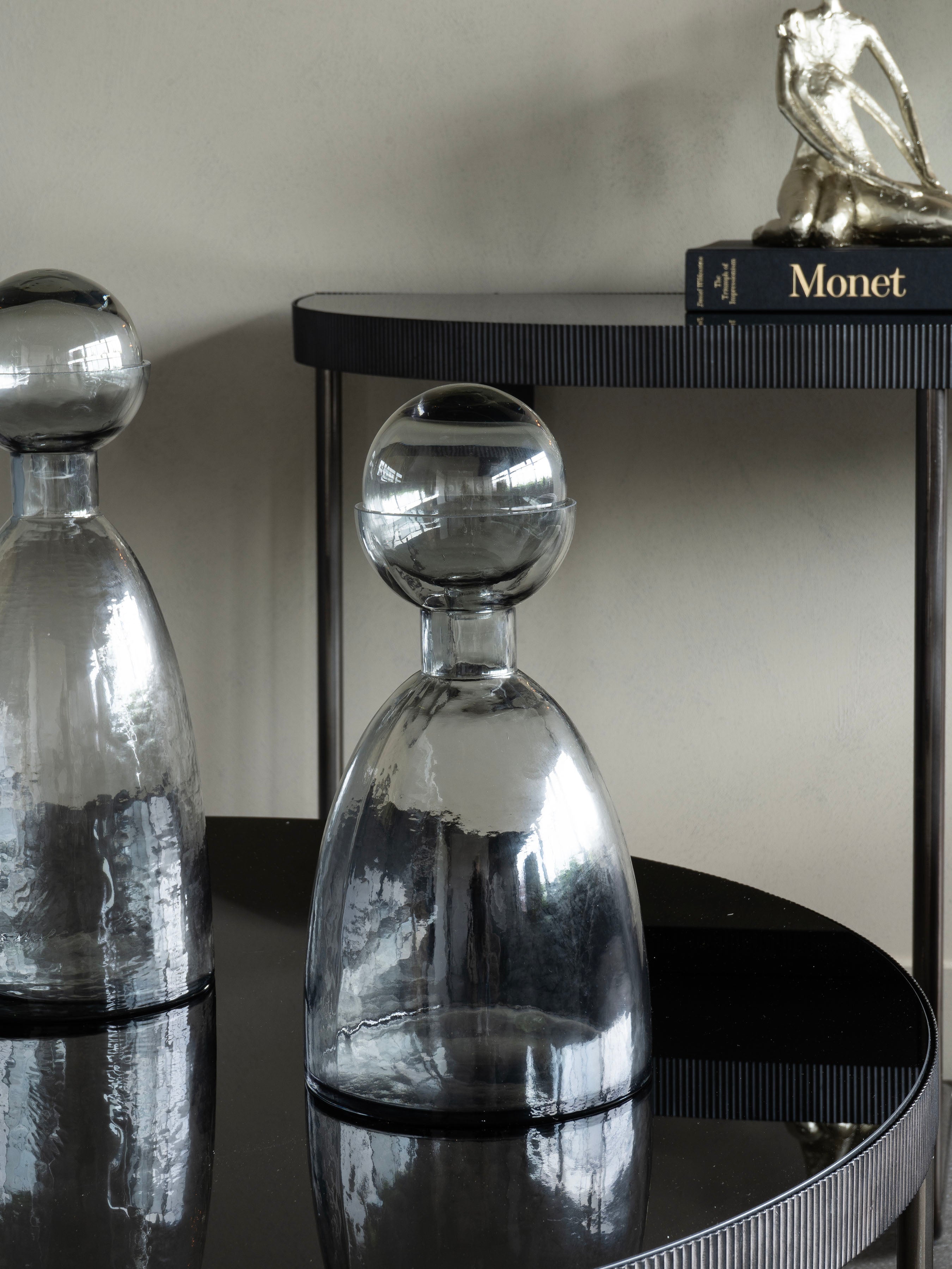 Vitrum Smoked Glass Bottle Vase Large