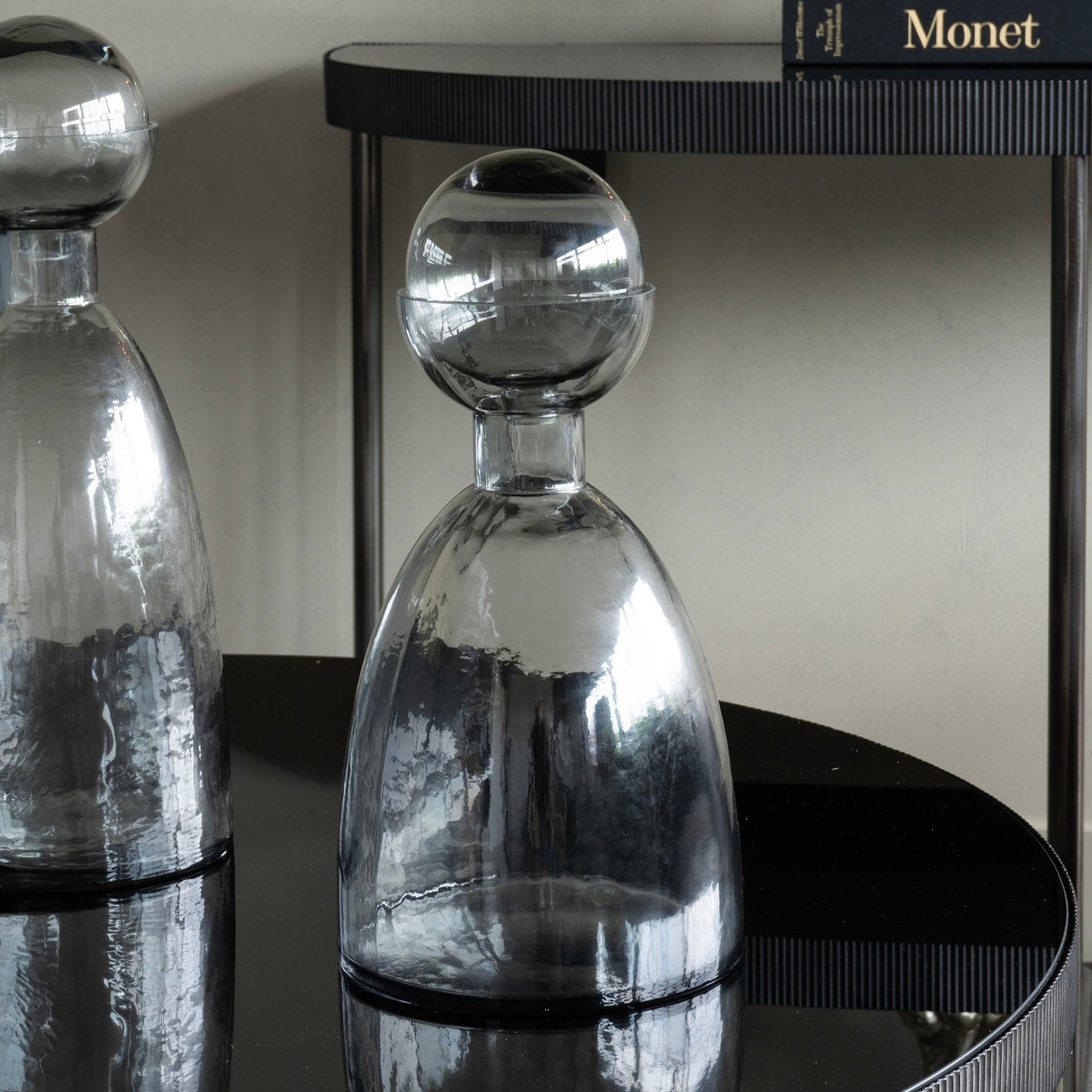 Vitrum Smoked Glass Bottle Vase Large