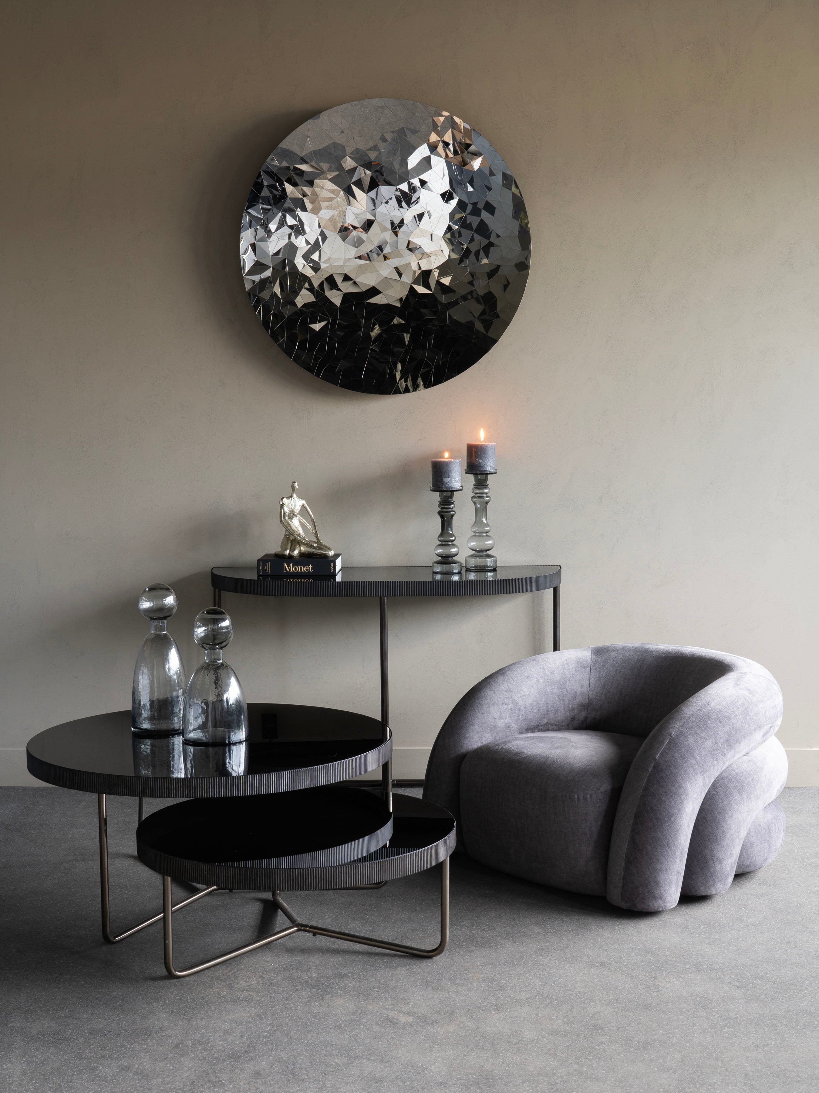 Vitrum Smoked Glass Bottle Vase Large