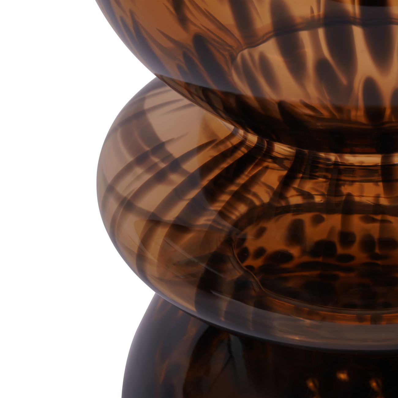 Savanna Blown Brown Glass Pillar Candle Holder