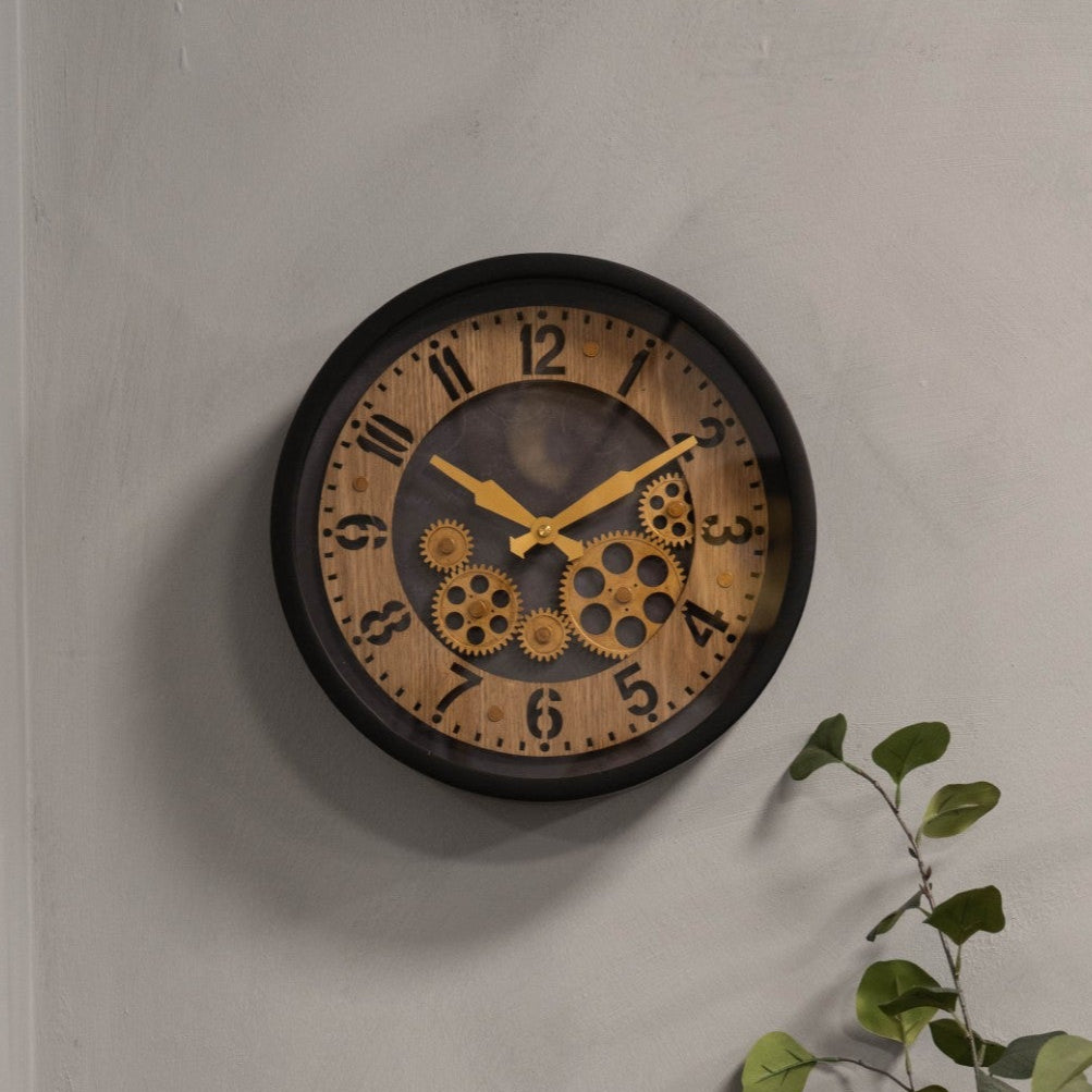 Palladium Black & Gold Mini Dials Wall Clock