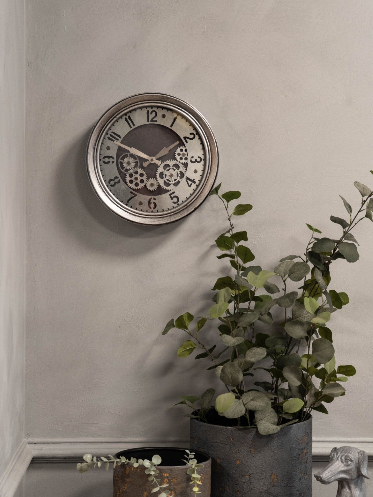 Palladium Antique Silver Mini Dials Wall Clock