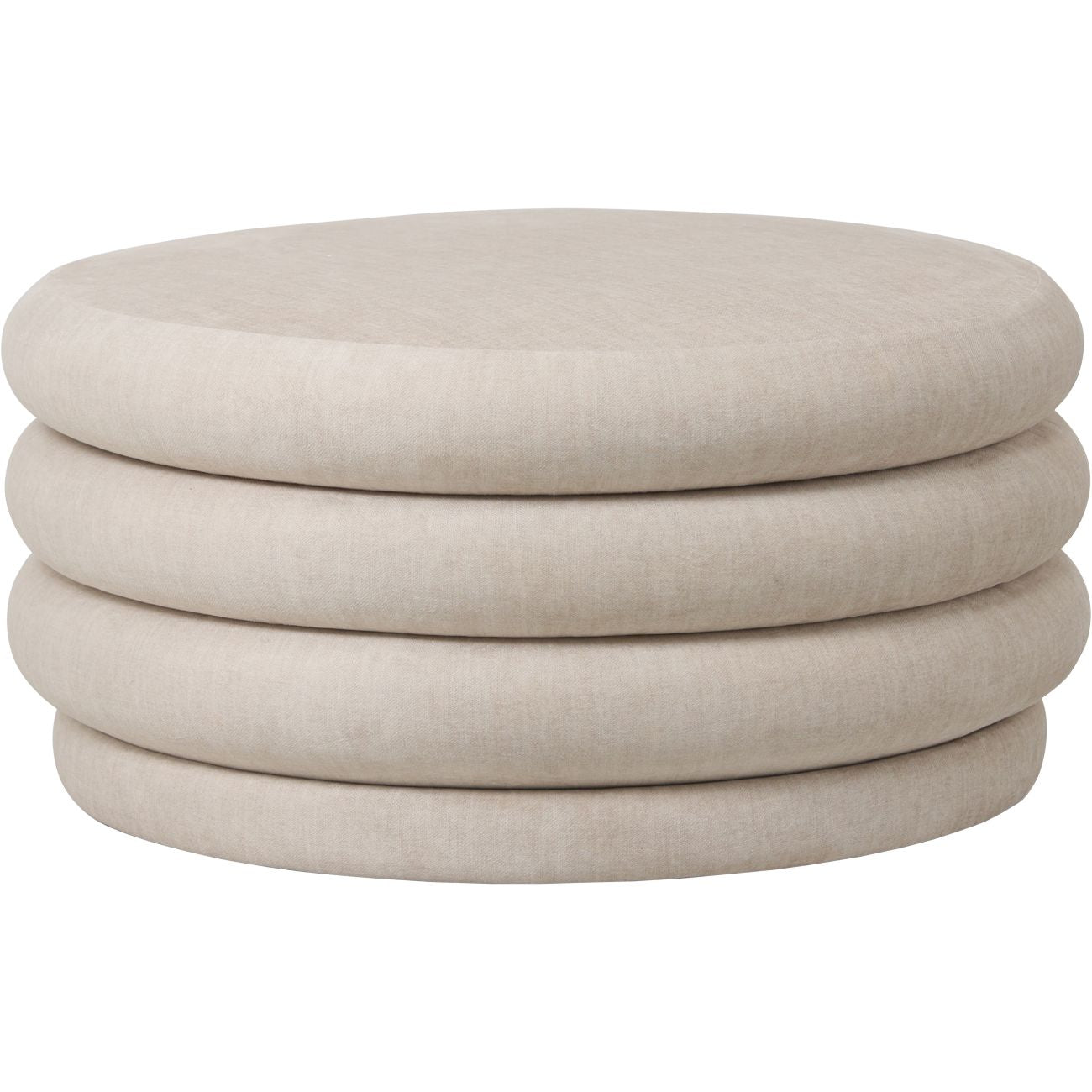 Casa Upholstered Cream Storage Ottoman