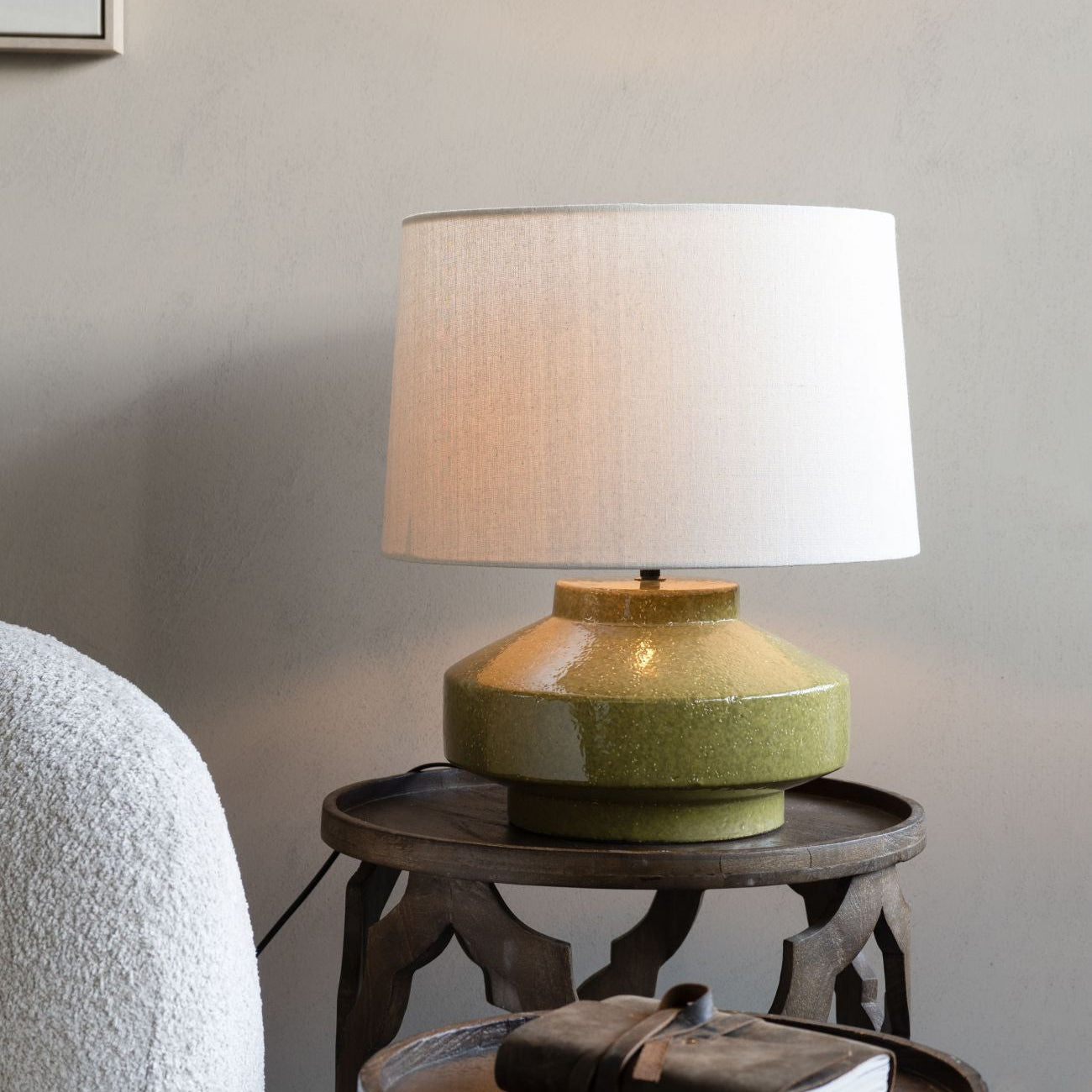 San Sebastian Green Terracotta Table Lamp