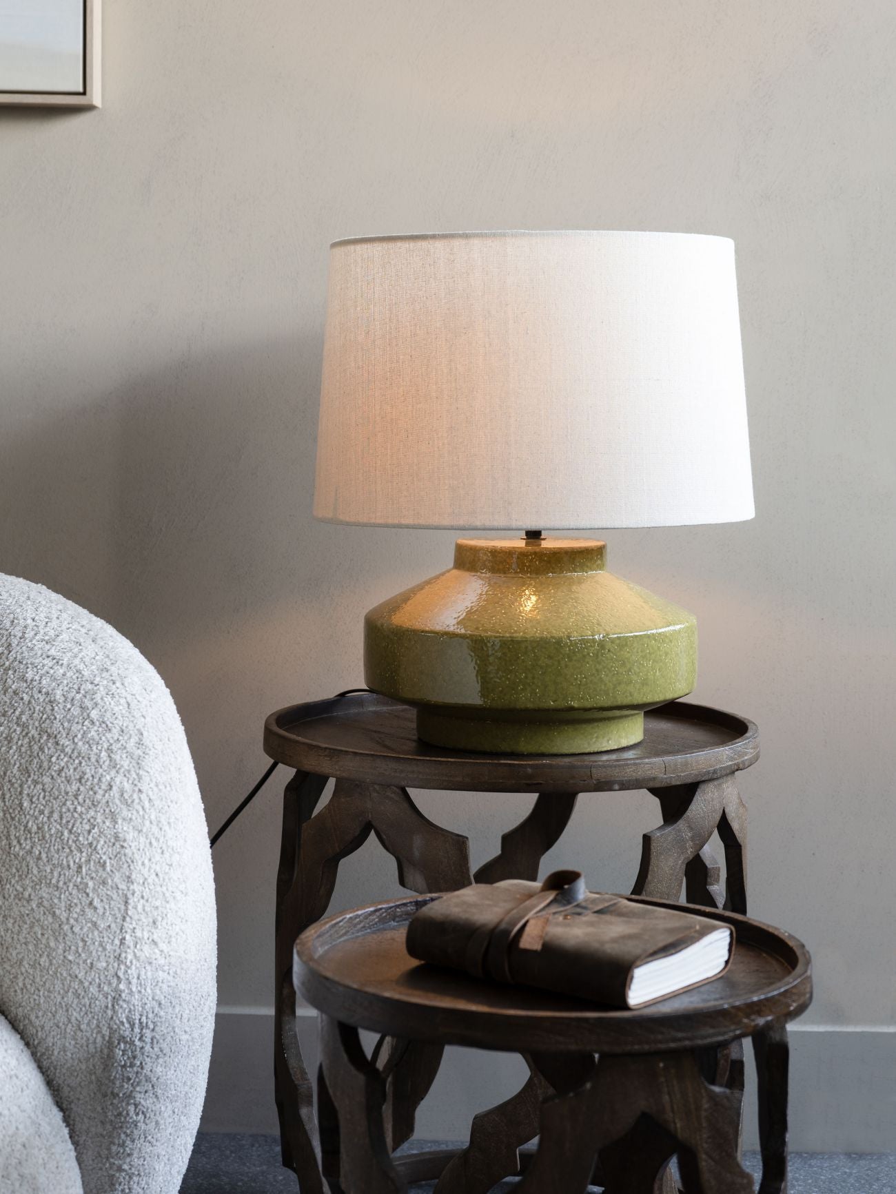 San Sebastian Green Terracotta Table Lamp