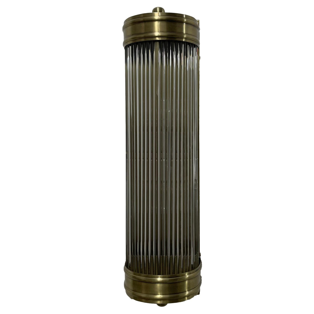 Beaumont Brass & Ribbed Glass Wall Lamp