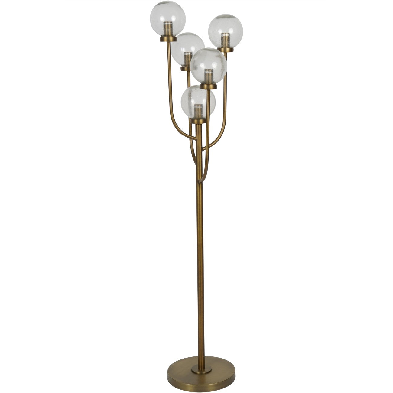 Wellesley Brass Five Globe Floor Lamp