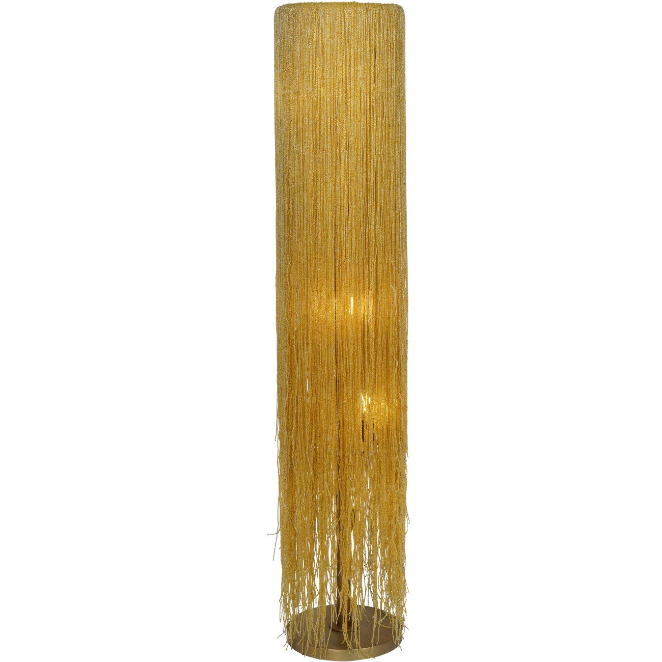 Draper Hand Beaded Gold Glass Floor Lamp