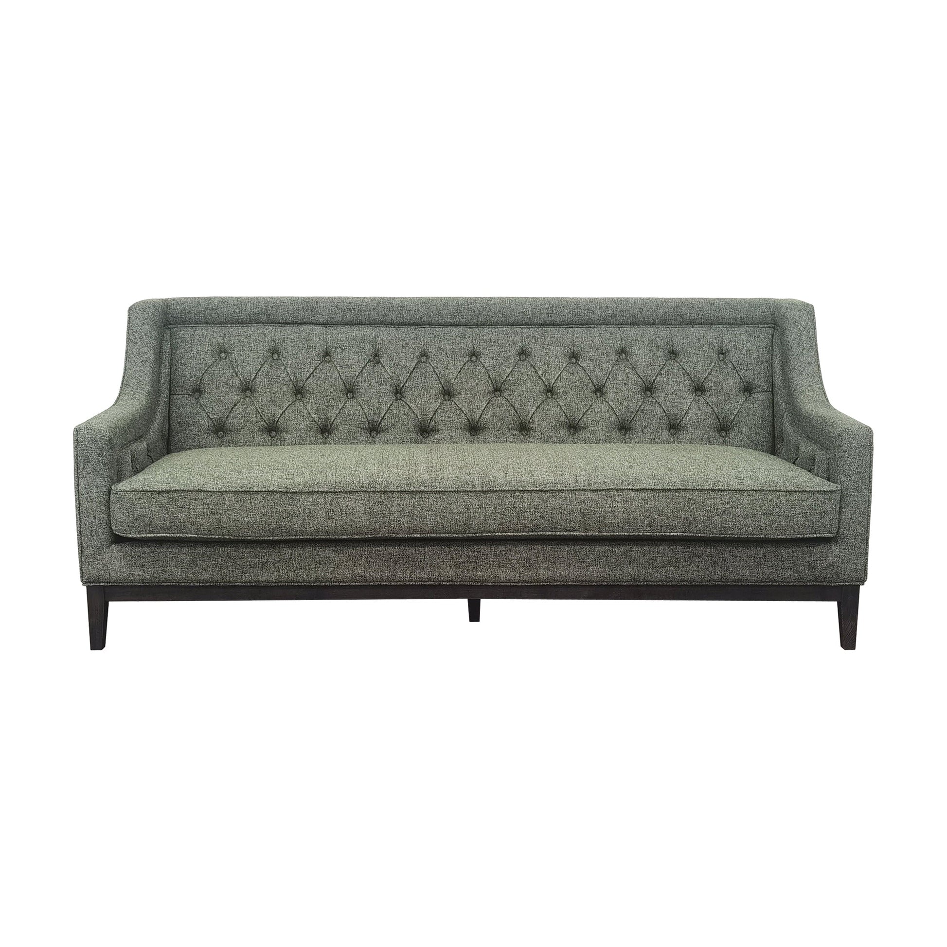 Theodore Forest Green Buttoned Sofa