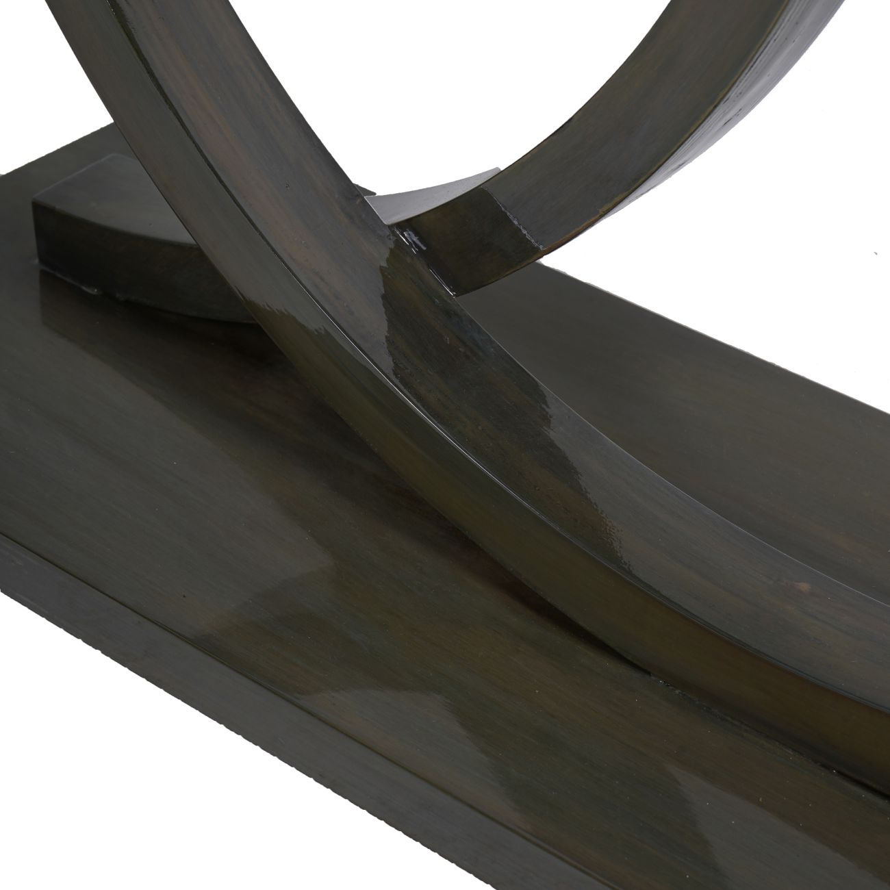 Lacquer Olive Green Mango Wood Console Table