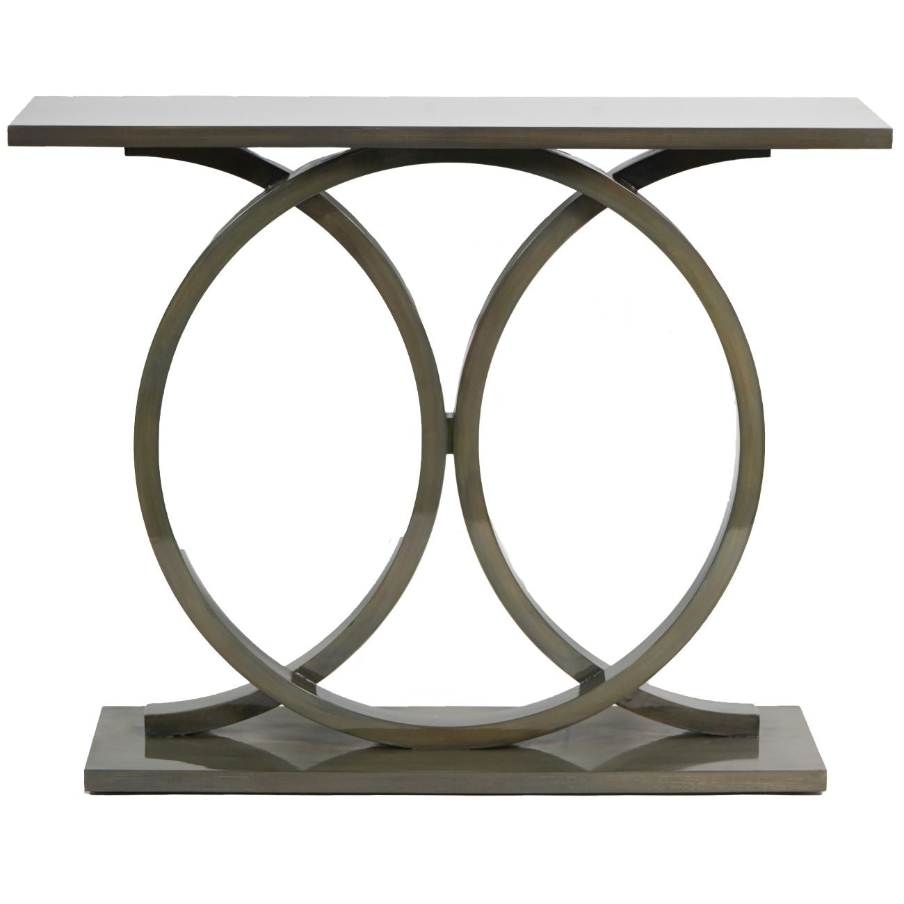 Lacquer Olive Green Mango Wood Console Table