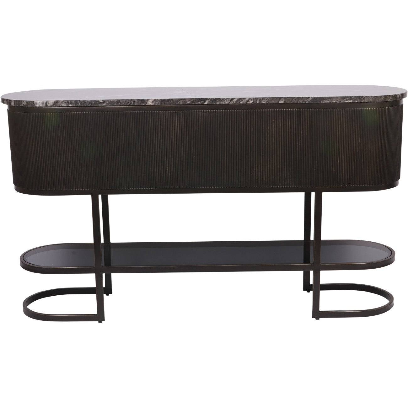 Belvedere Black Marble Console Table