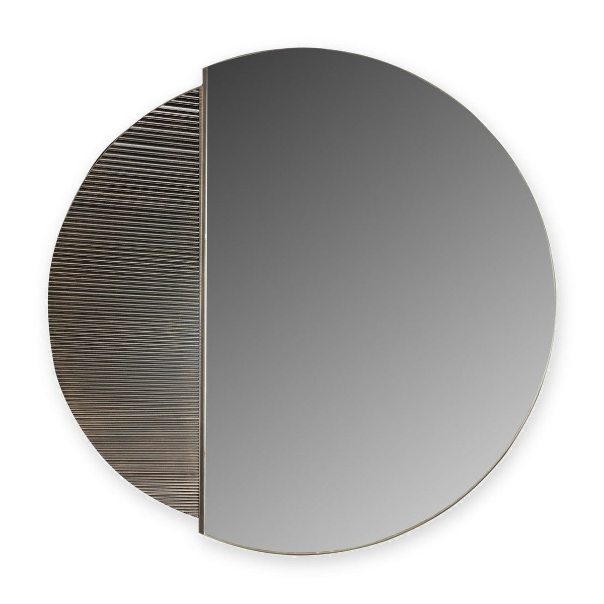 Belvedere Black Round Wall Mirror 90cm