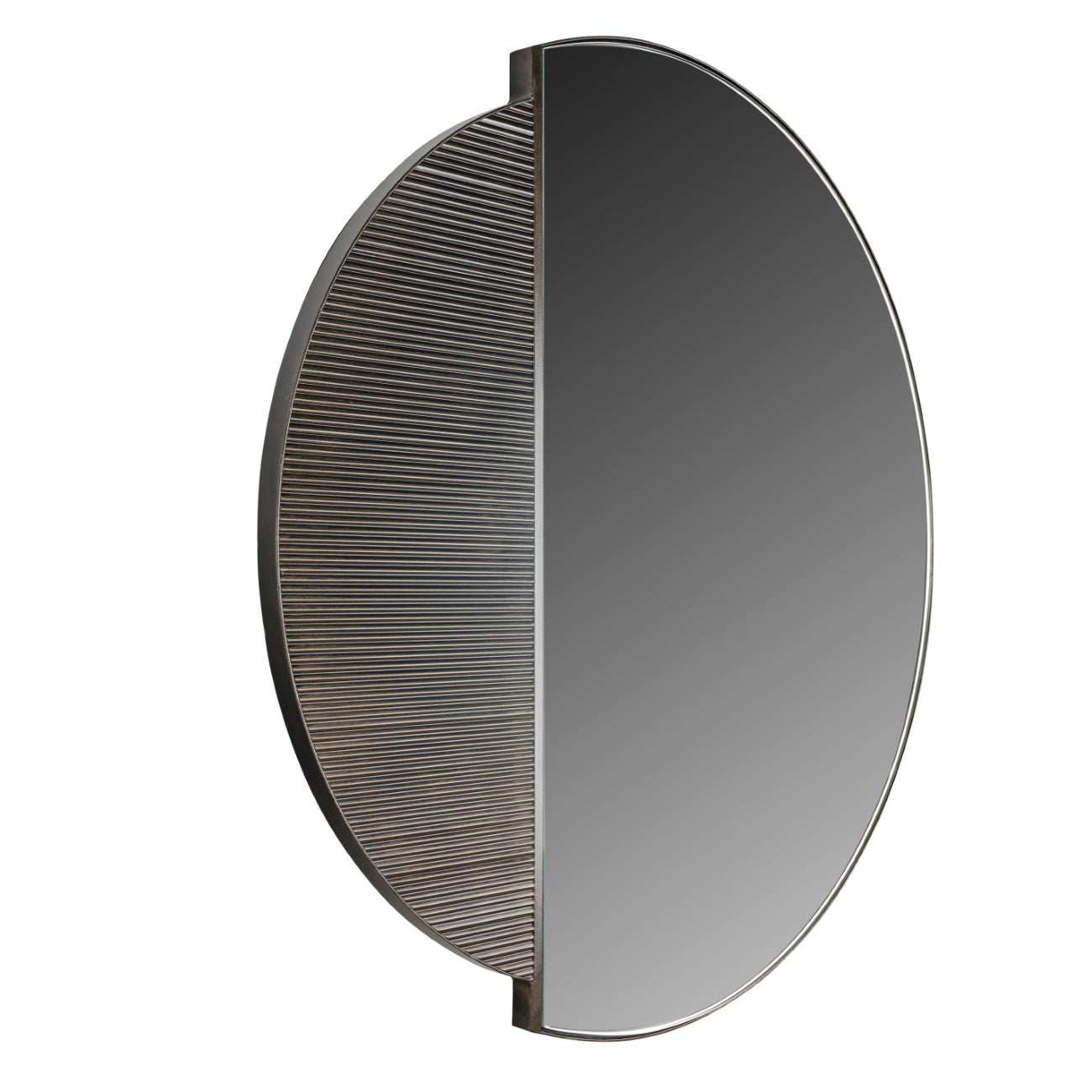 Belvedere Black Round Wall Mirror 90cm