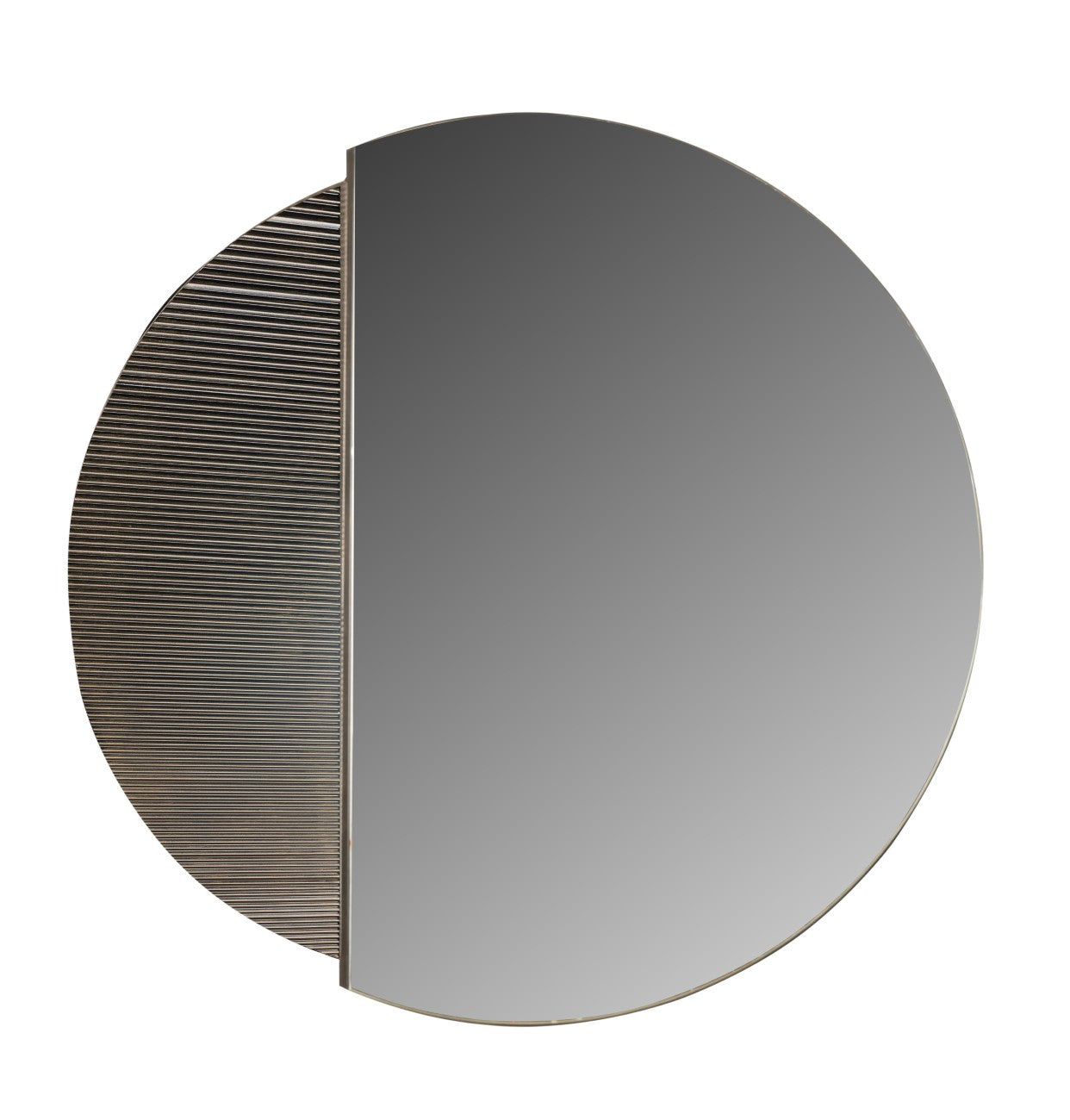 Belvedere Black Round Wall Mirror 90cm