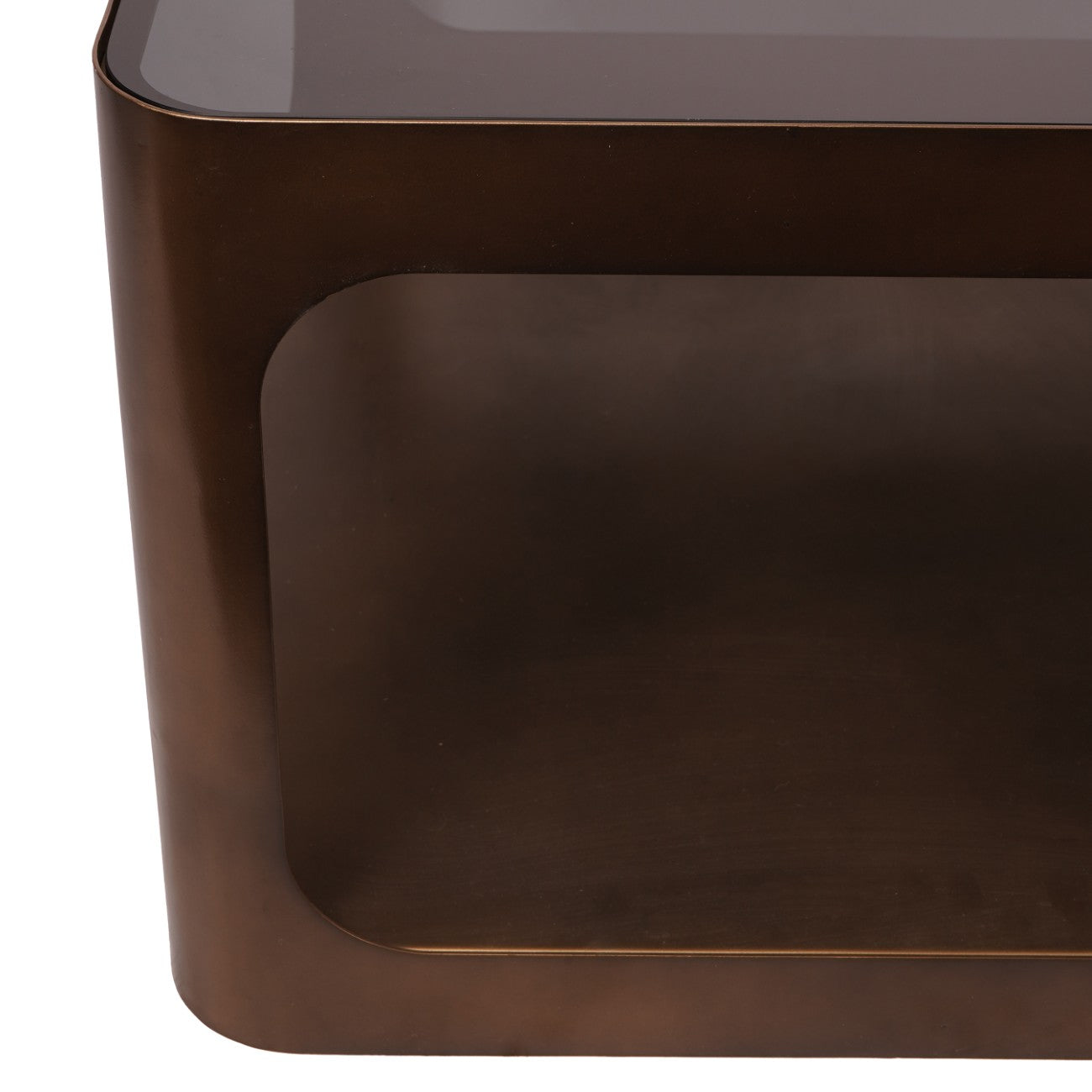 Thorpe Bronze & Smoked Glass Square Coffee Table