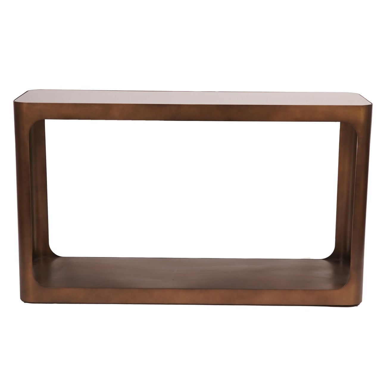 Thorpe Bronze & Smoked Glass Console Table