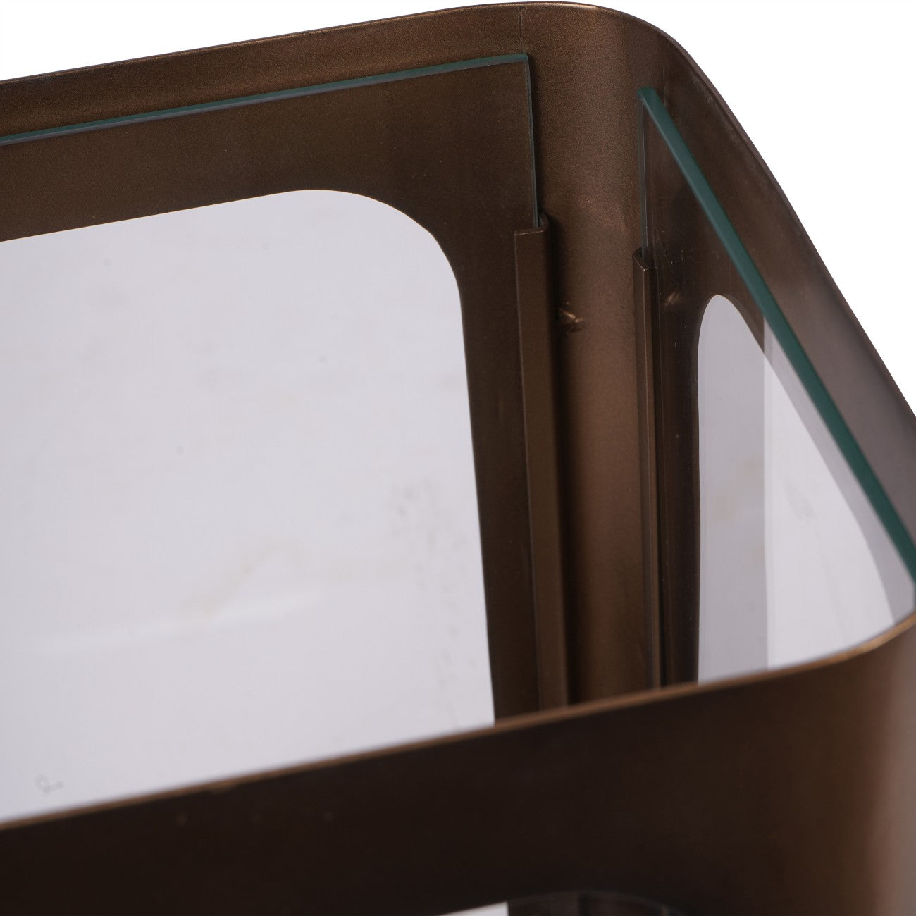 Thorpe Bronze & Clear Glass Hurricane Candle Holder | Large