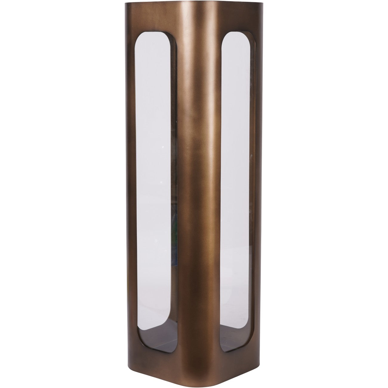 Thorpe Bronze & Clear Glass Hurricane Candle Holder | Large