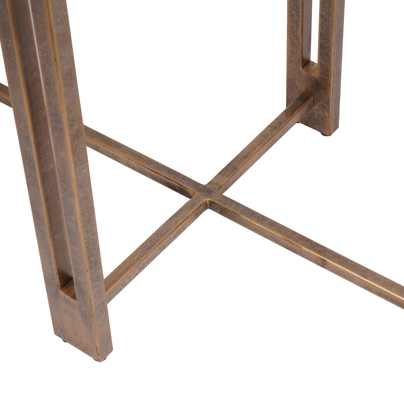 Dalston Black Sandblasted Wood & Champagne Console Table