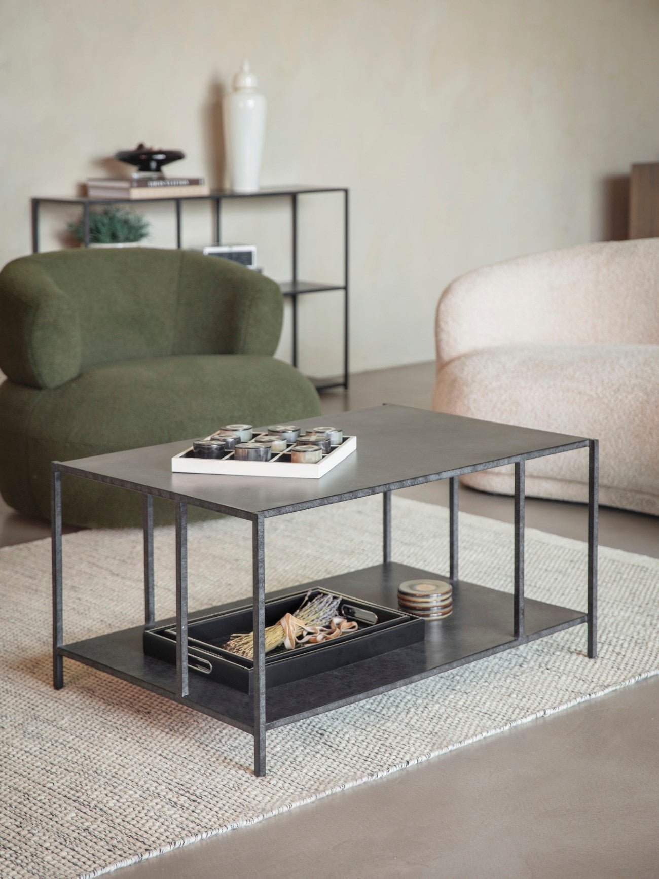 Brooks Mottled Black Rectangle Coffee Table