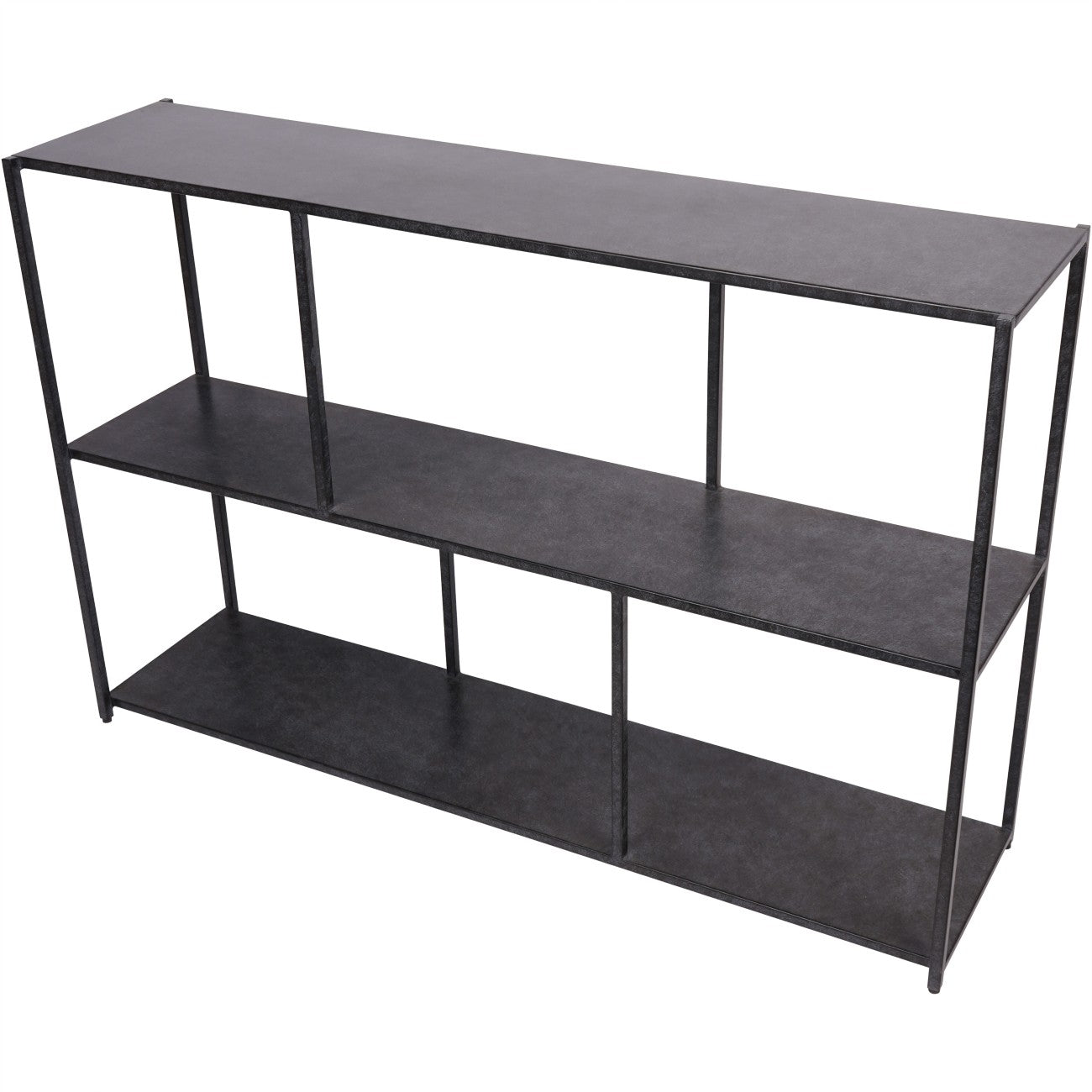 Brooks Charcoal Black Geometric Console Table