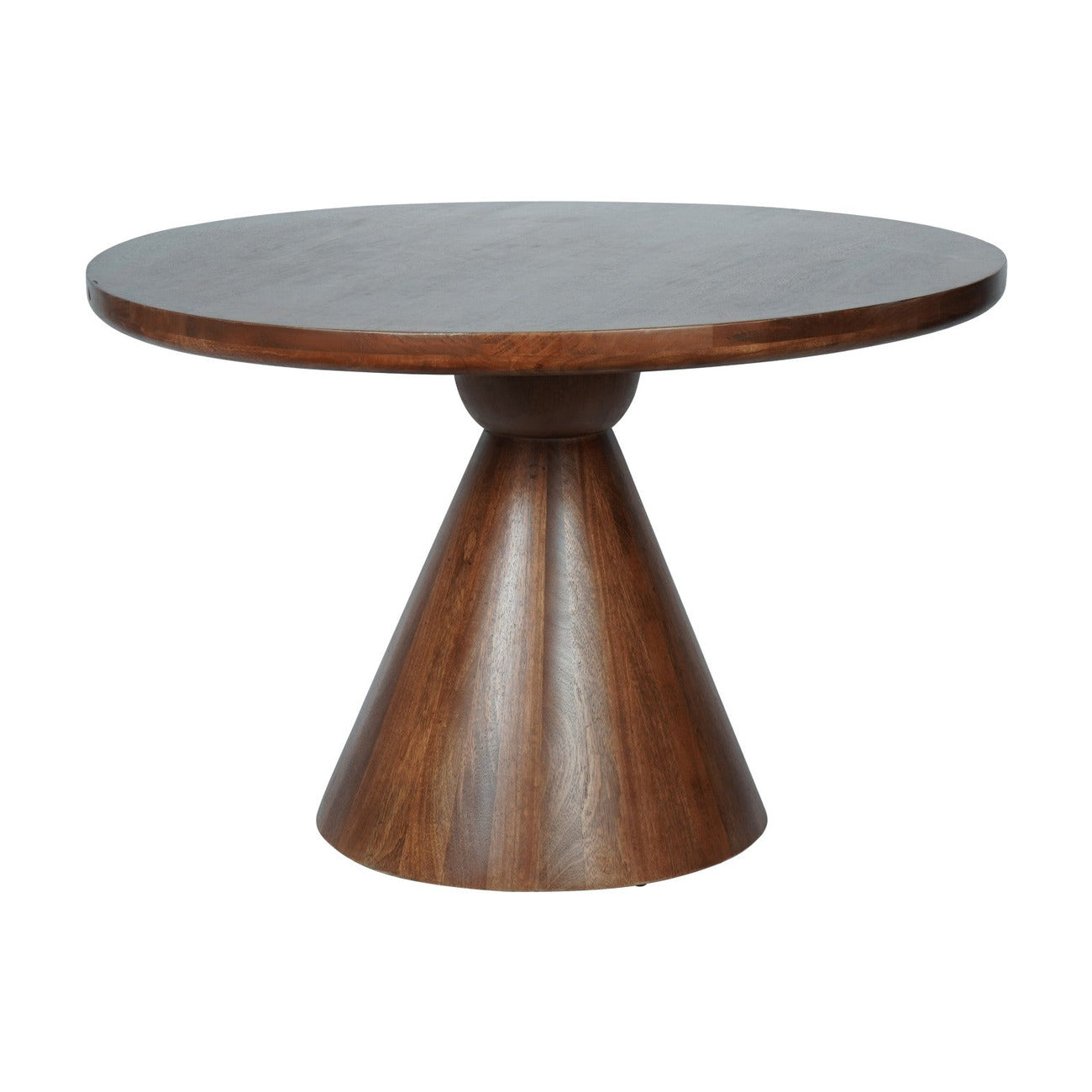 Monterey Brown Solid Mango Wood Round Dining Table