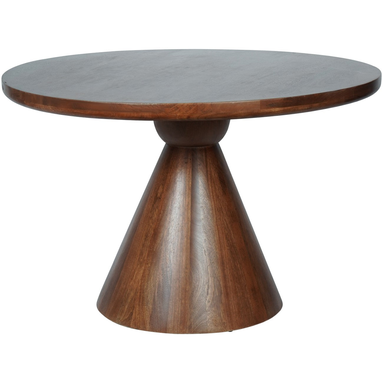 Monterey Brown Solid Mango Wood Round Dining Table